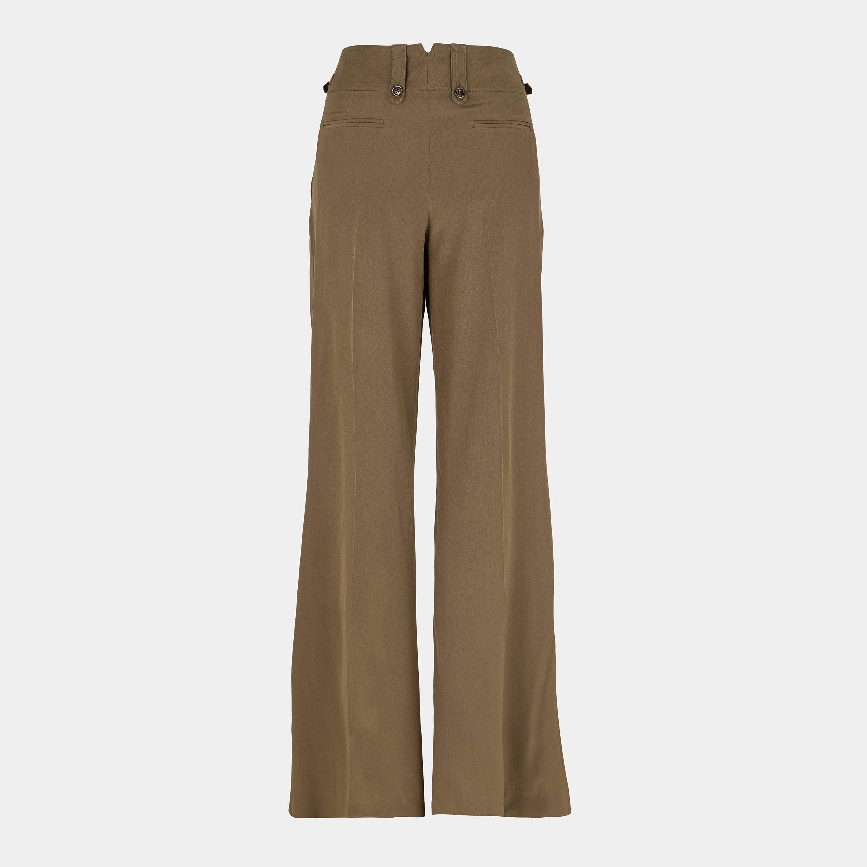 Khaki - Tom Ford - Women's Wide Leg Trousers - 2