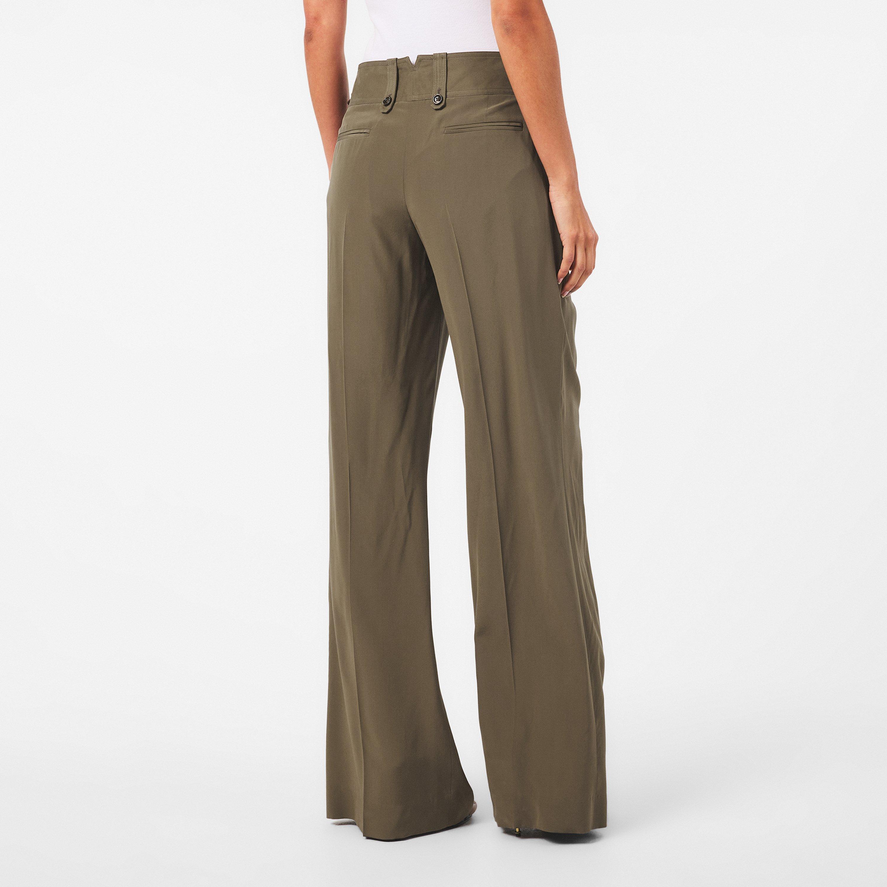 Khaki - Tom Ford - Women's Wide Leg Trousers - 4