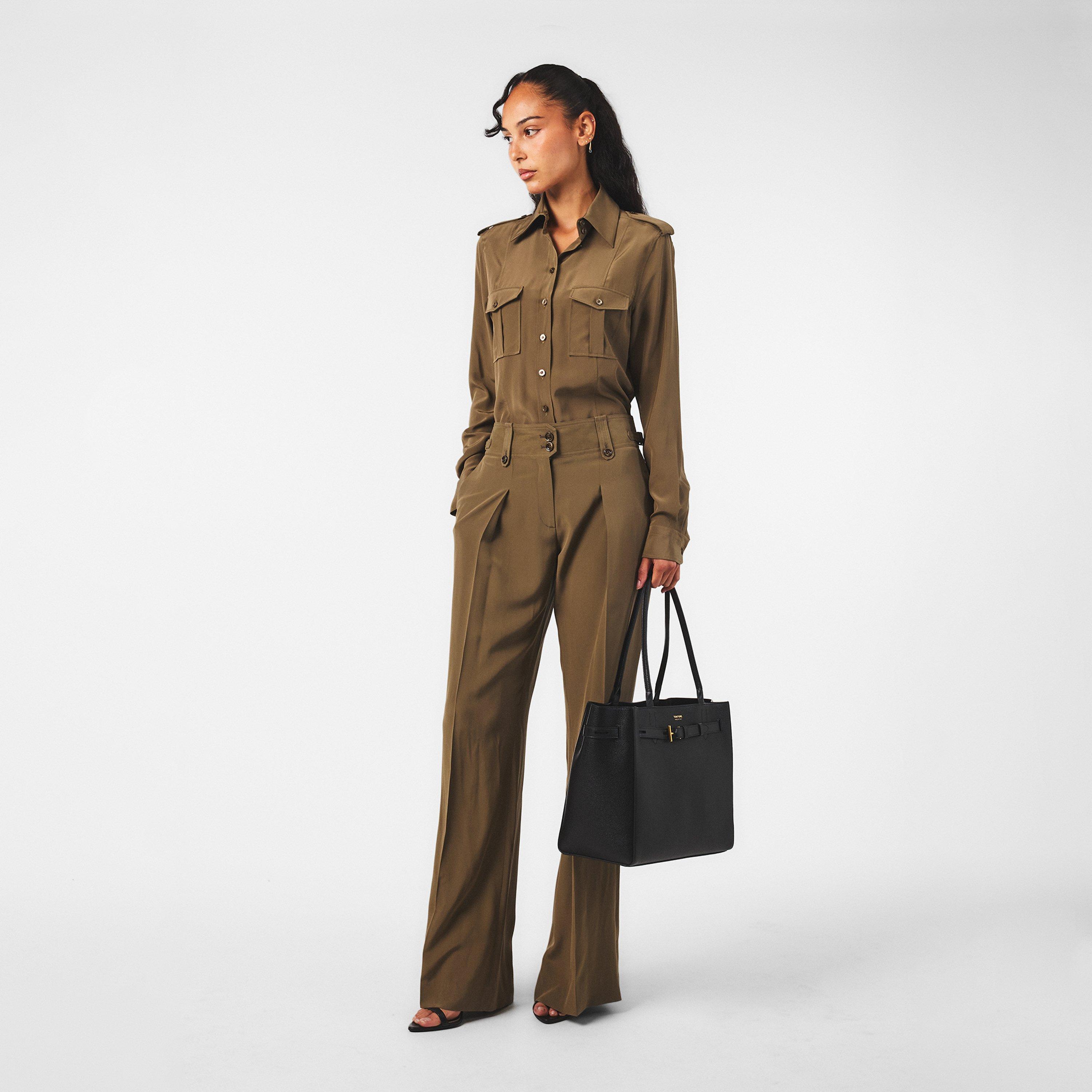 Khaki - Tom Ford - Women's Wide Leg Trousers - 6
