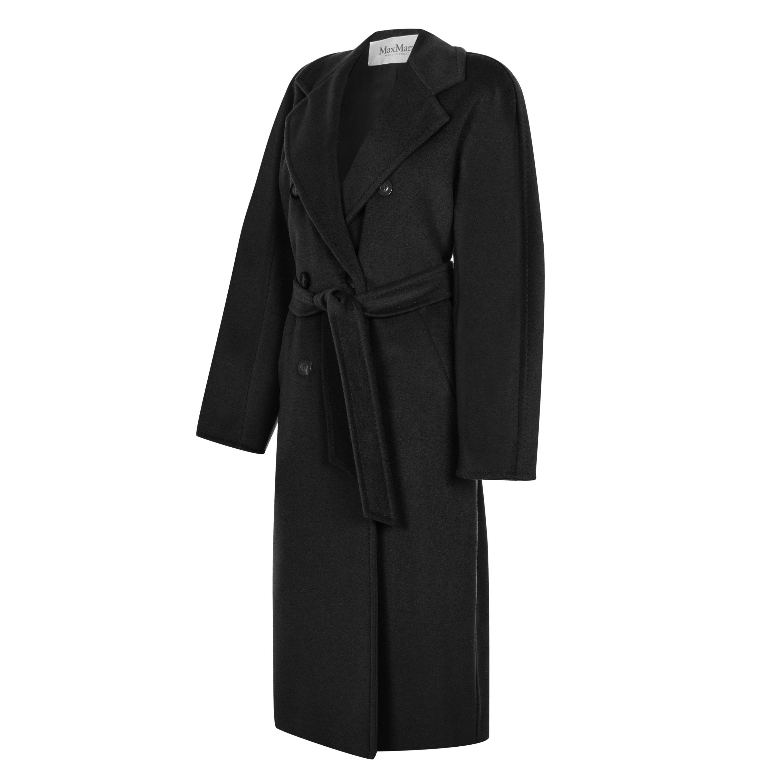 Black 003 - Max Mara - Women's Madame Icon Wool Cashmere Long Oversized Fit Overcoat - 6
