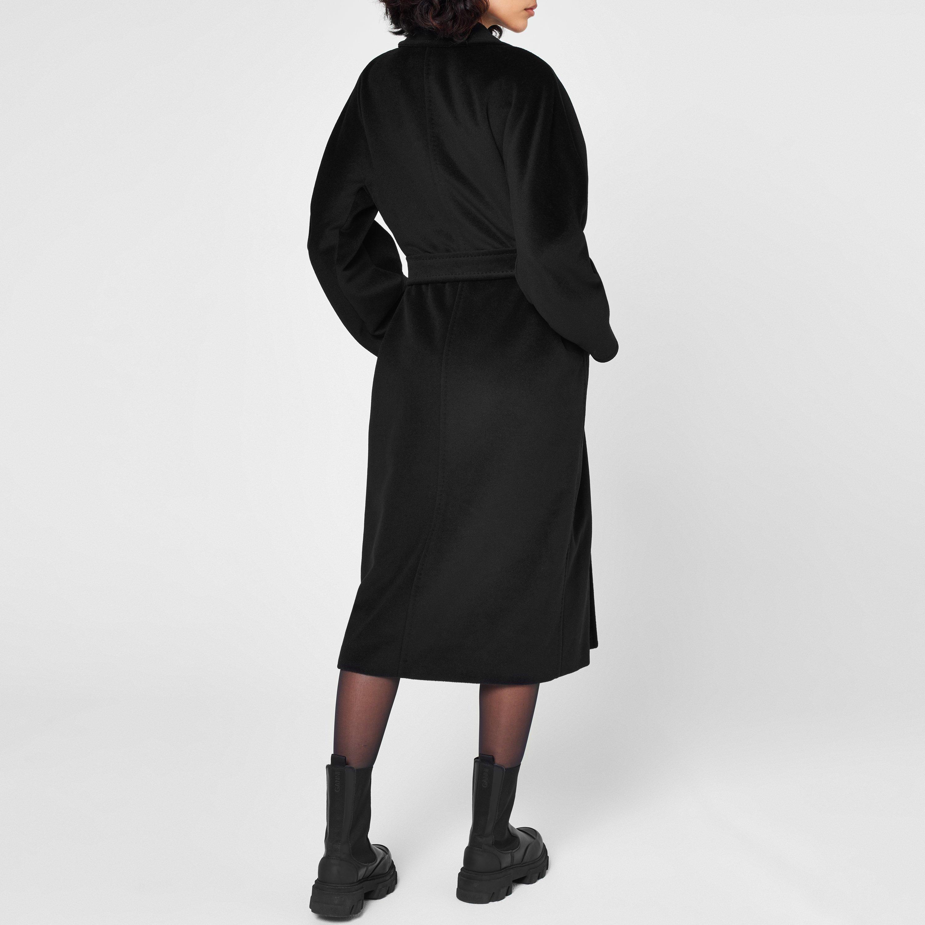 Black 003 - Max Mara - Women's Madame Icon Wool Cashmere Long Oversized Fit Overcoat - 3
