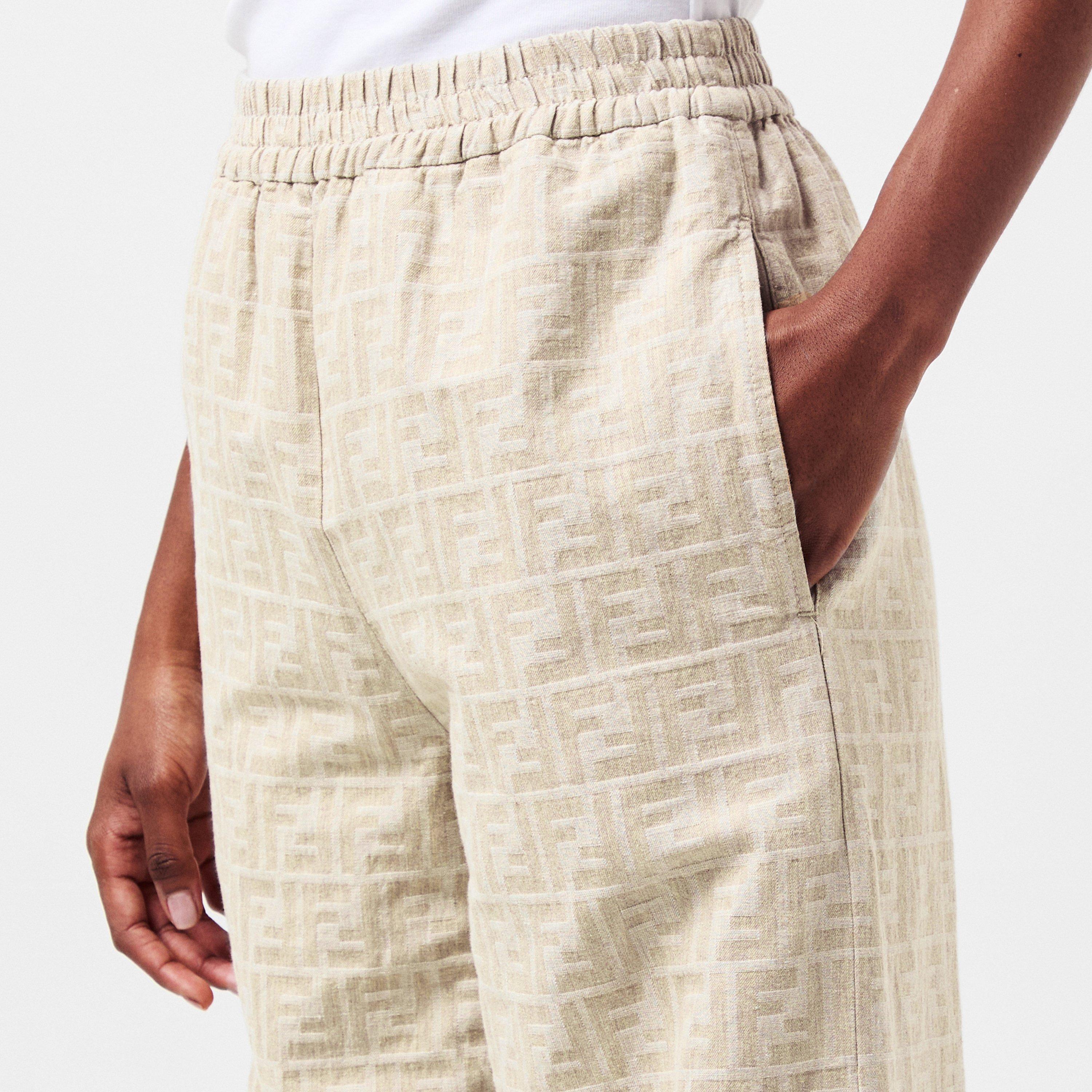 Raffia - Fendi - Women's Tailored Natural Drape Wide Leg Trousers - 5