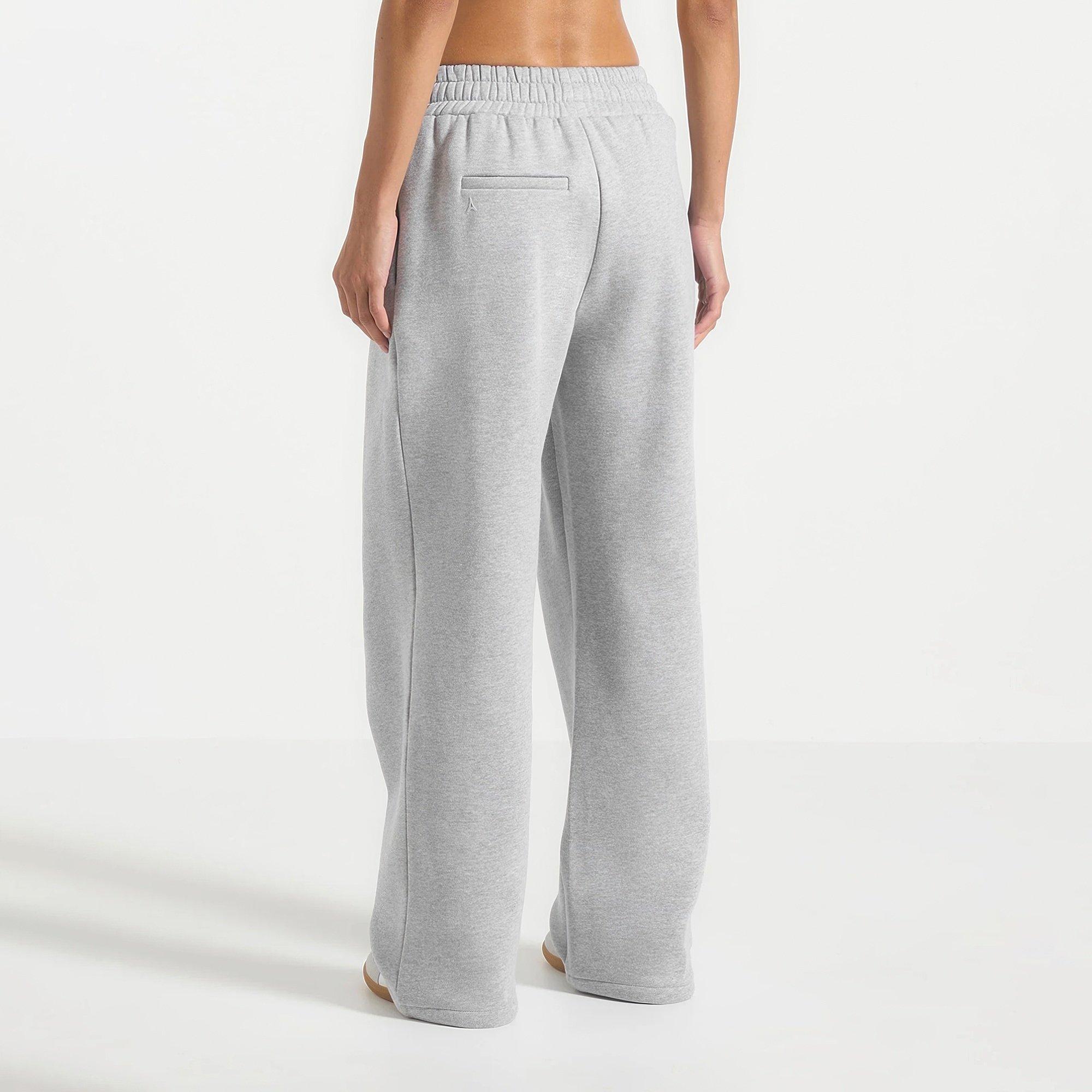 Grey - Maniere De Voir - Women’s Straight Leg Box Pleat Joggers - 3
