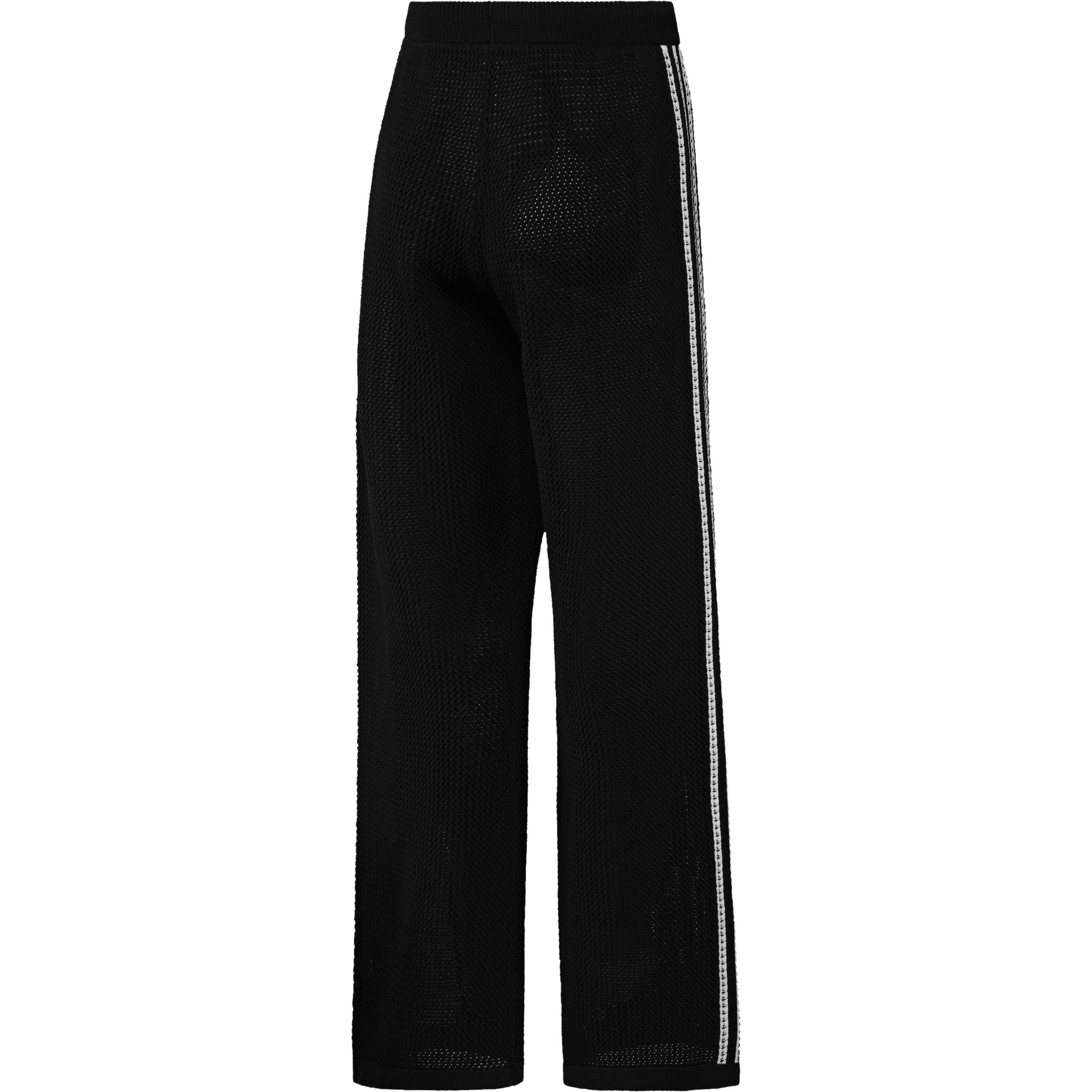 Black - adidas Originals - Women's Open Hem Jersey Jogging Bottoms - 2