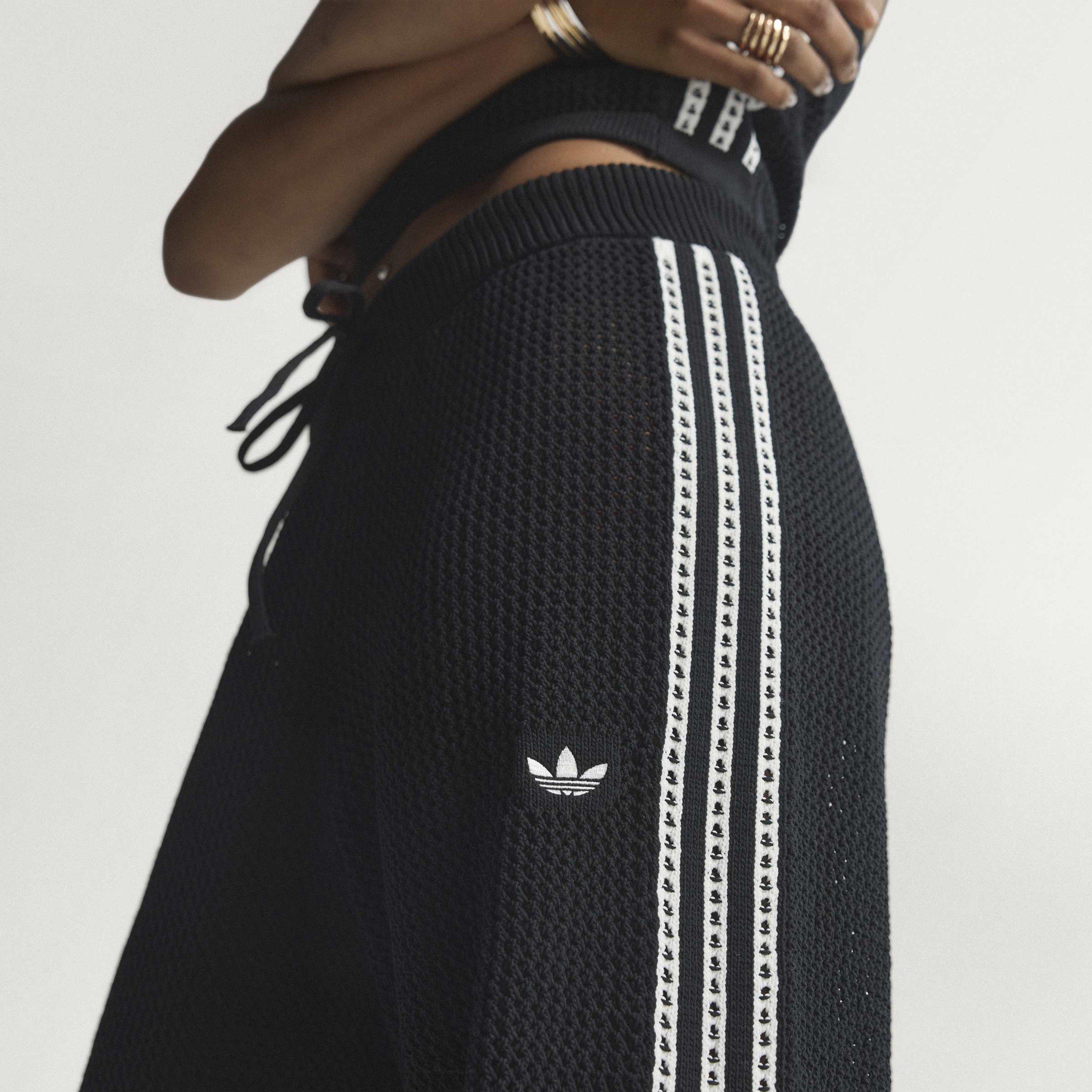 Black - adidas Originals - Women's Open Hem Jersey Jogging Bottoms - 11