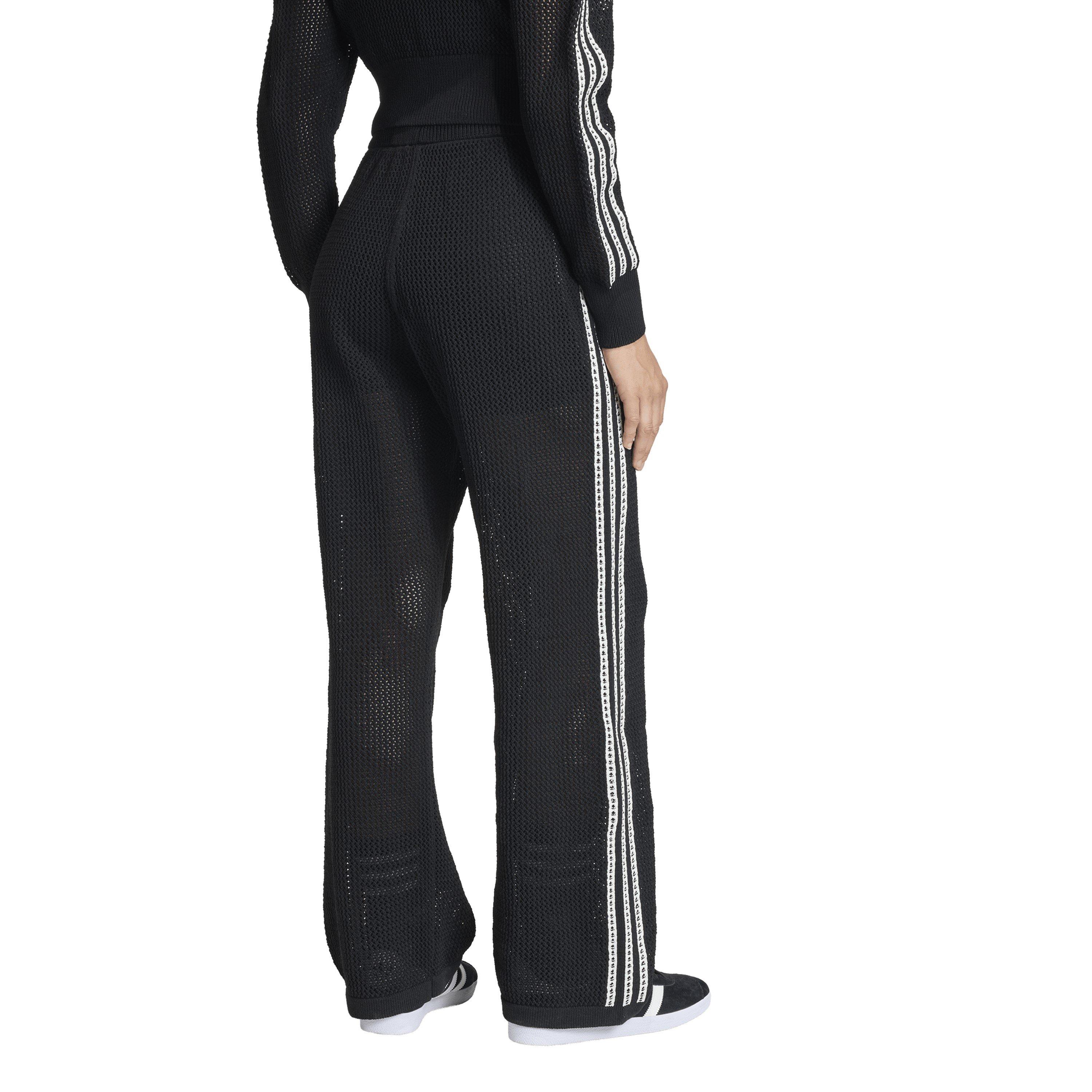 Black - adidas Originals - Women's Open Hem Jersey Jogging Bottoms - 4