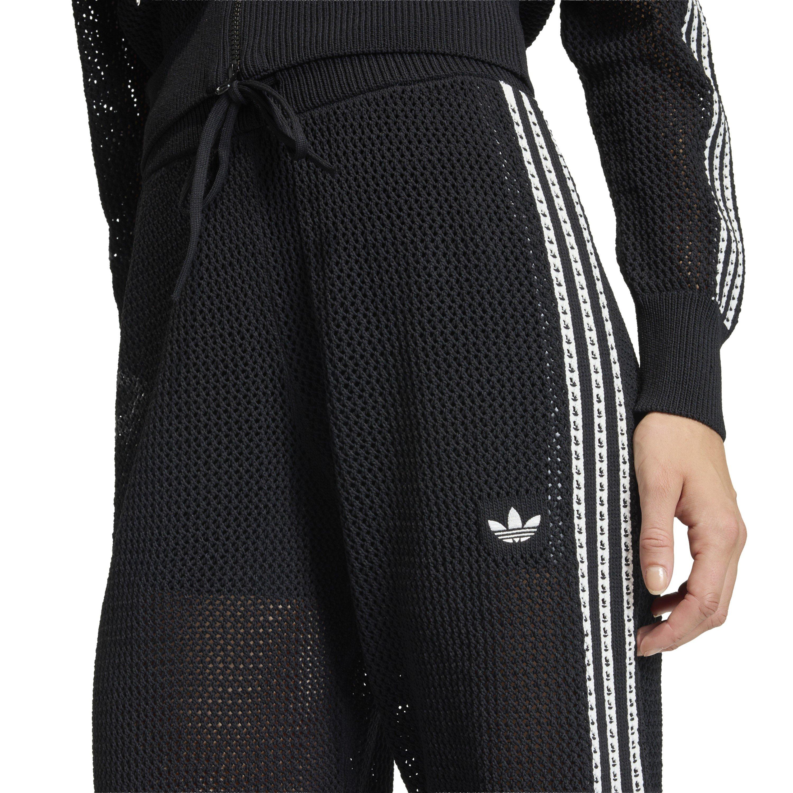 Black - adidas Originals - Women's Open Hem Jersey Jogging Bottoms - 6