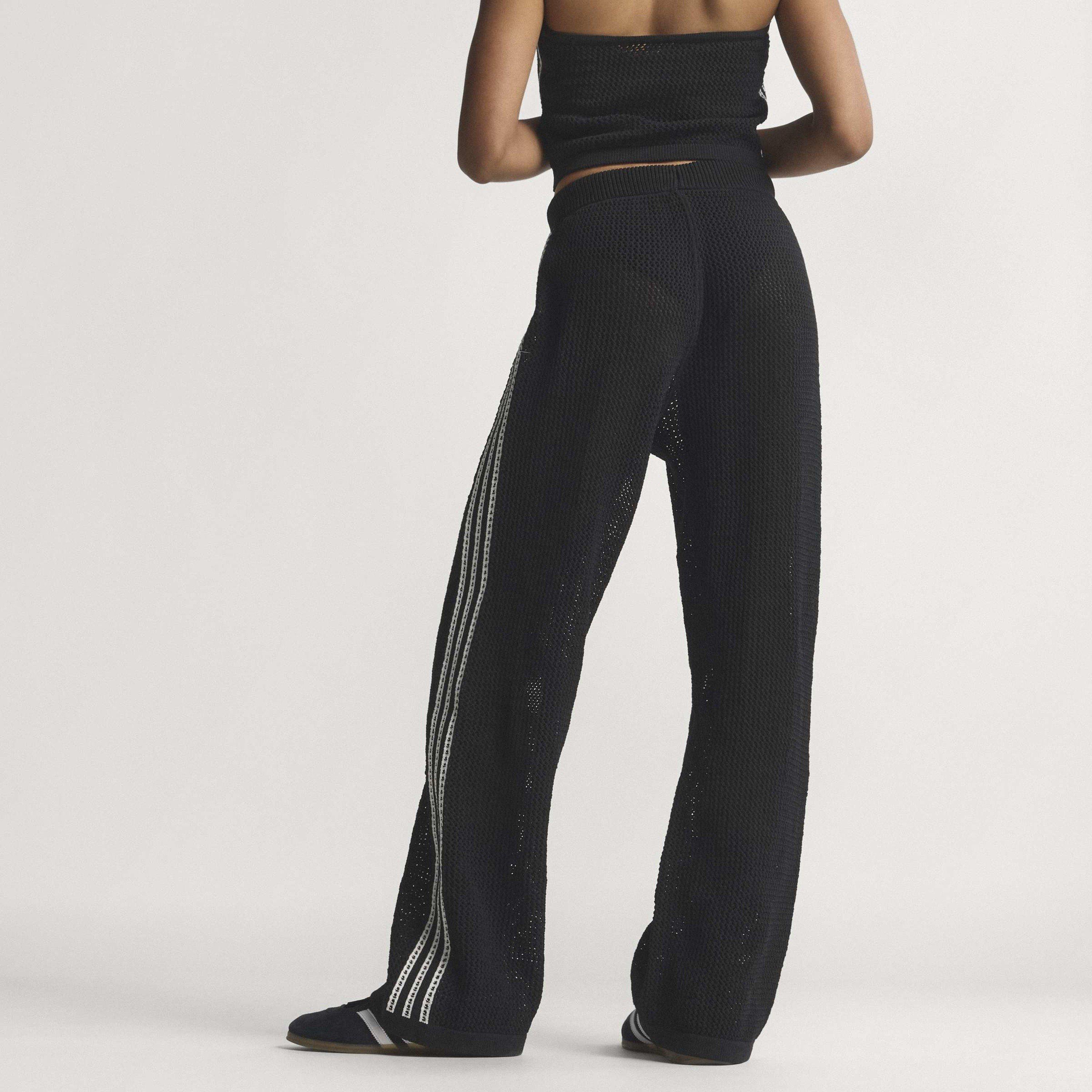 Black - adidas Originals - Women's Open Hem Jersey Jogging Bottoms - 10