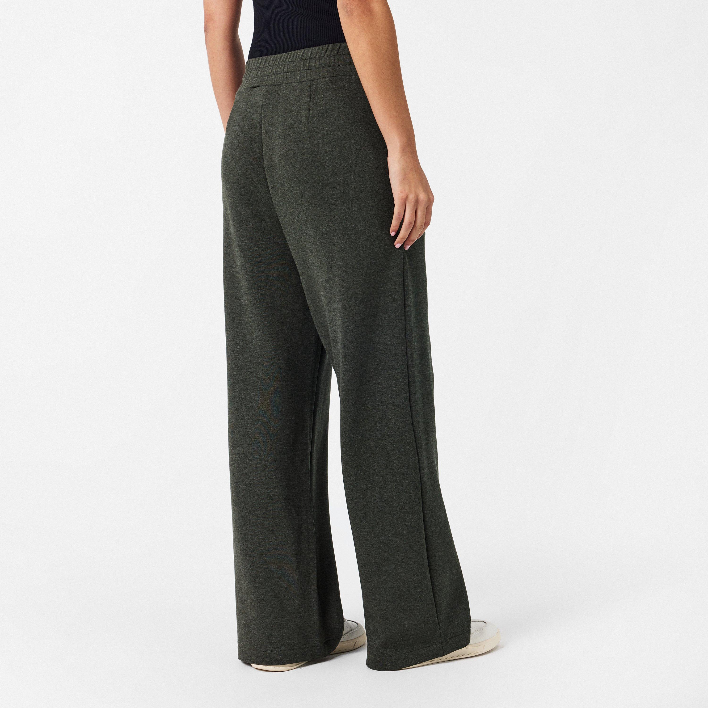 olive marl - Varley - Womens Wide Open Hem Fleece Joggers - 4