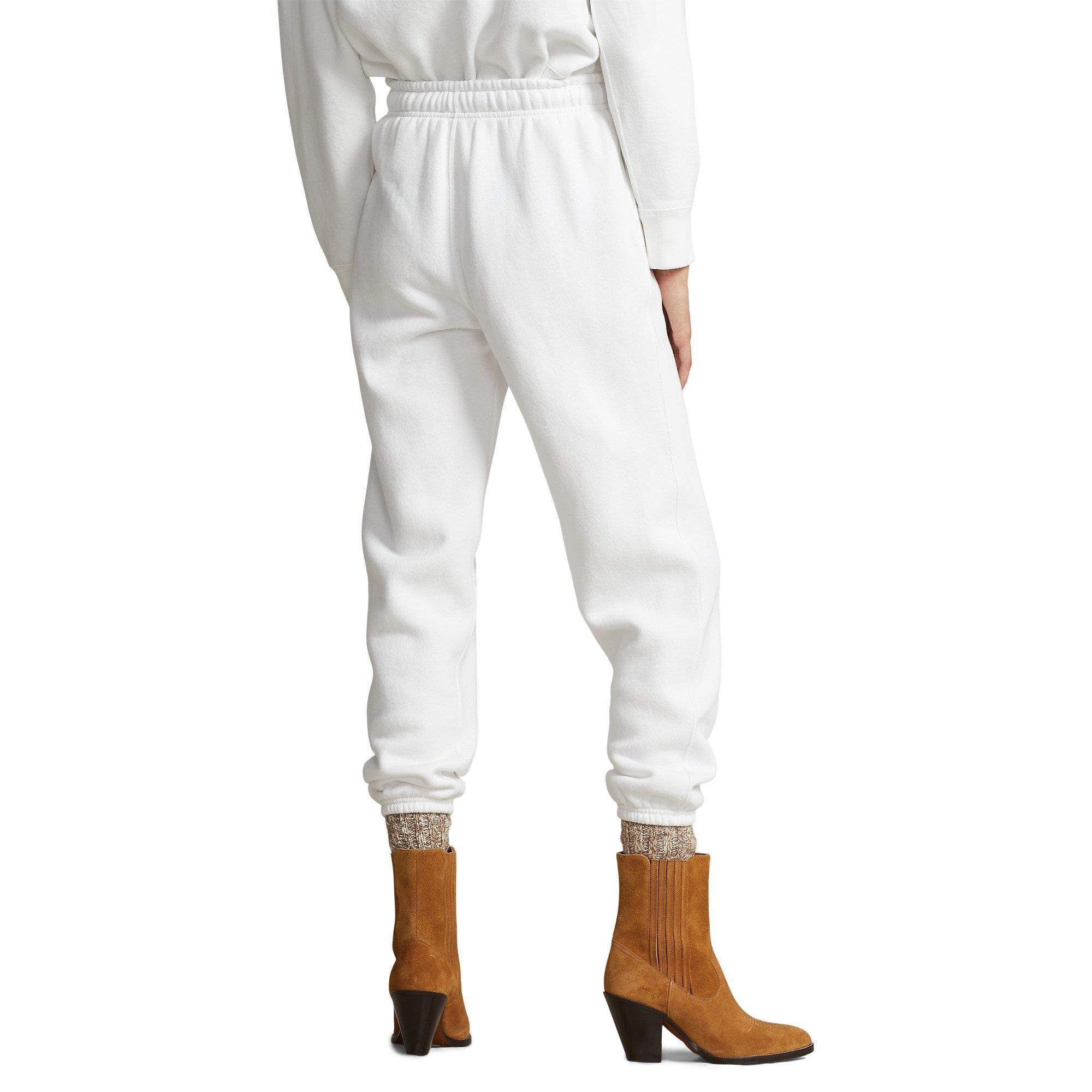 White - Polo Ralph Lauren - Pony Fleece Joggers - 3