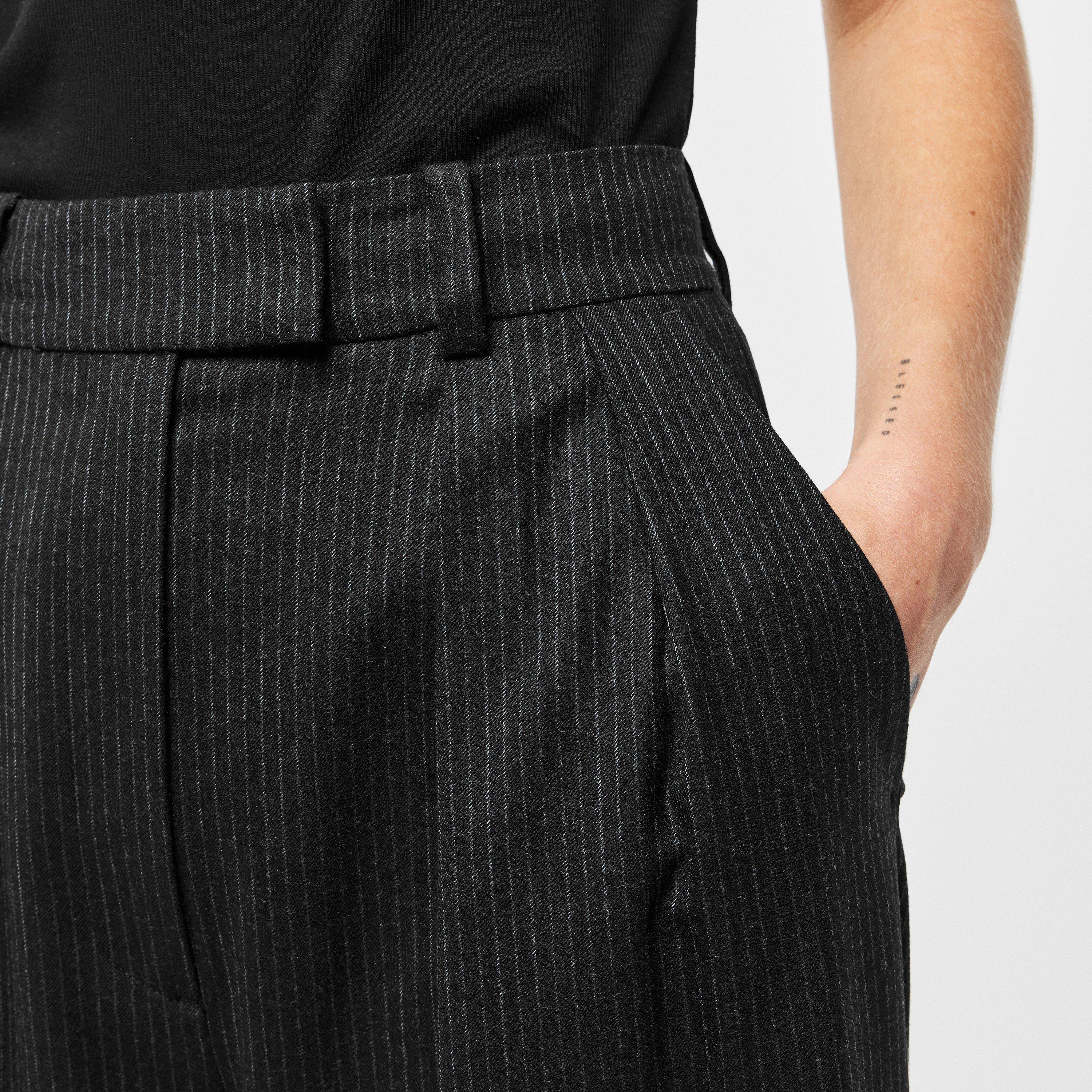 BLACK/WHITE - Anine Bing - Women's Wide Leg Trousers - 5