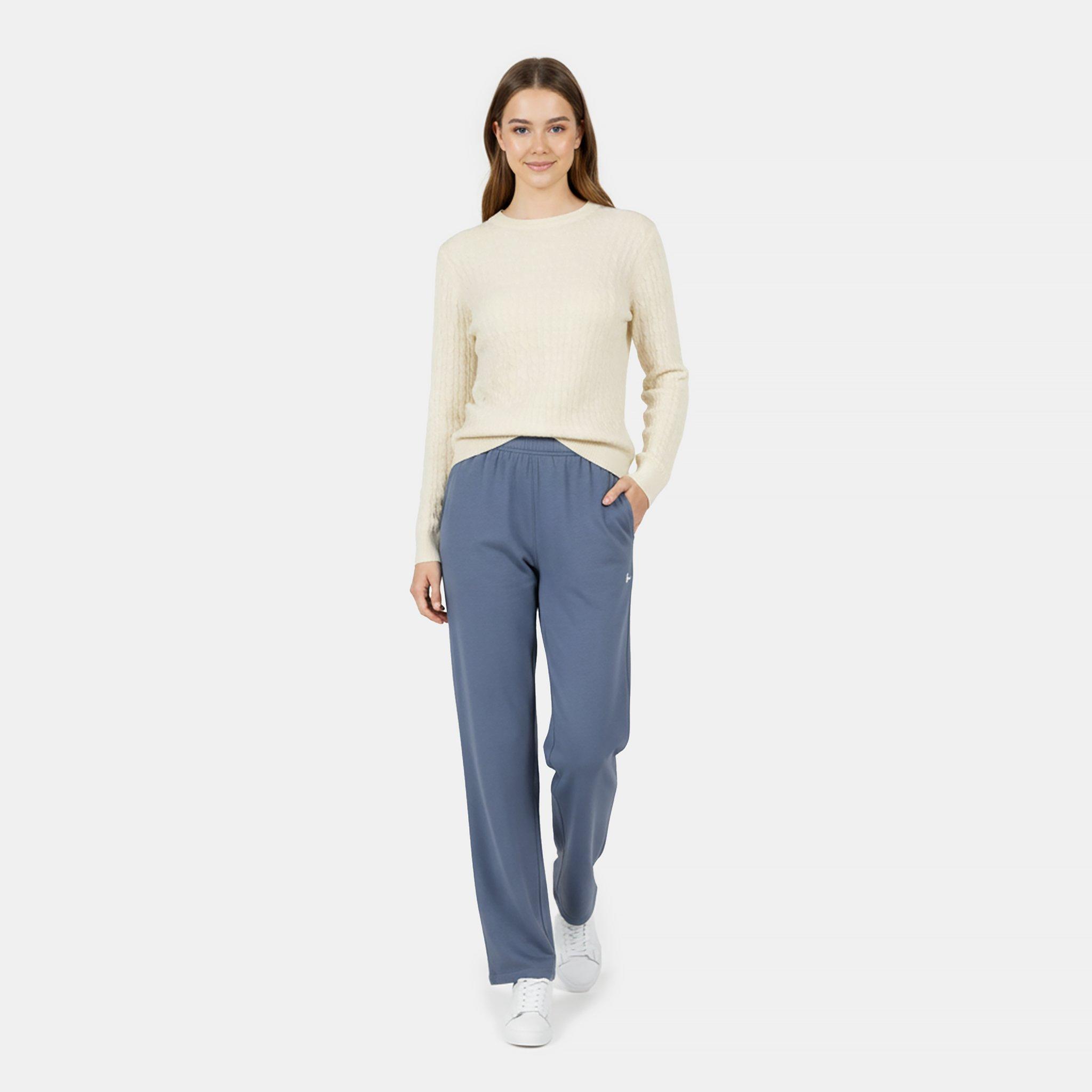 Dusky Blue - Jack Wills - Women's JW Modal Open Hem Fleece Joggers - 5