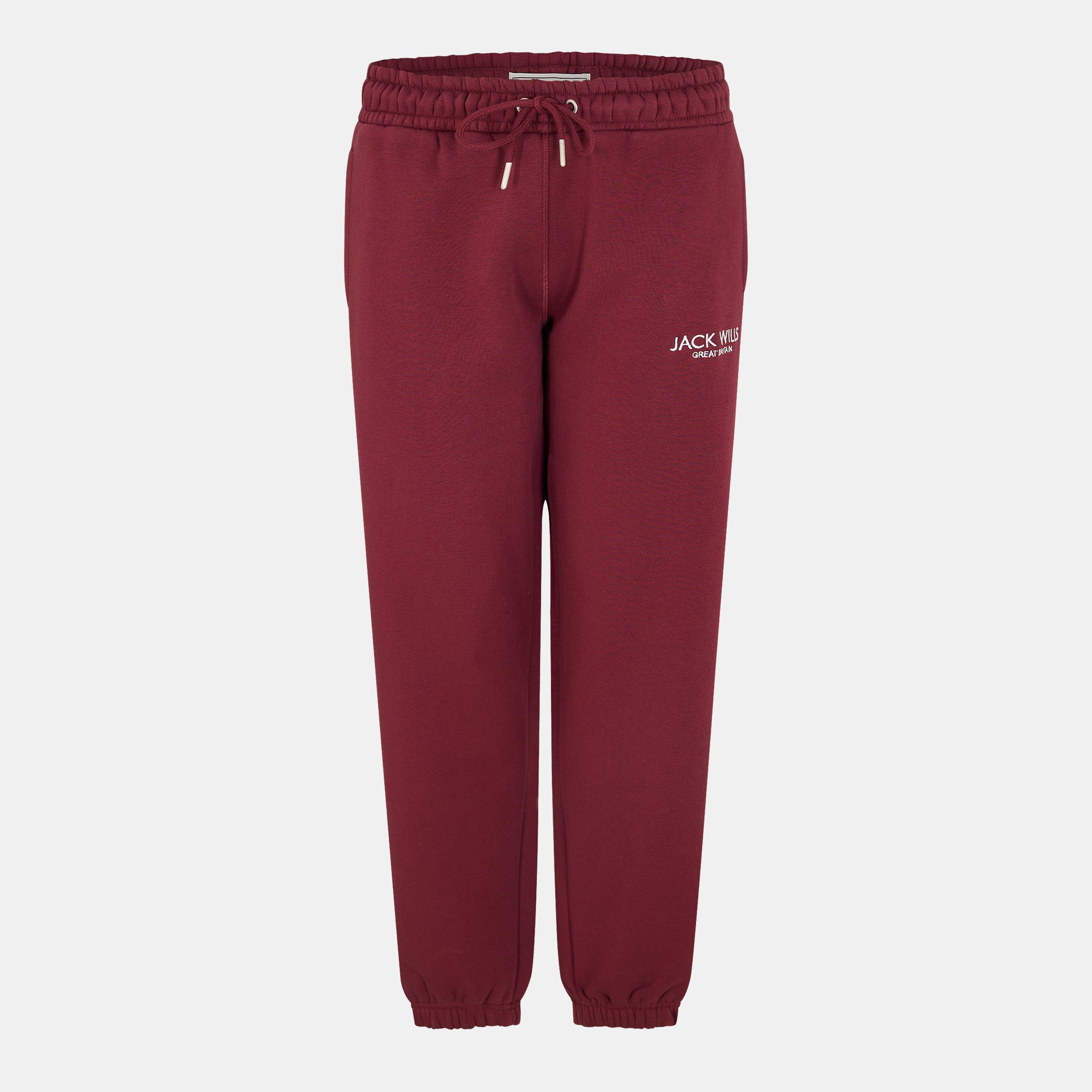 Jack Wills Women's Bayton Relaxed Joggers - Burgundy - 10 (S)