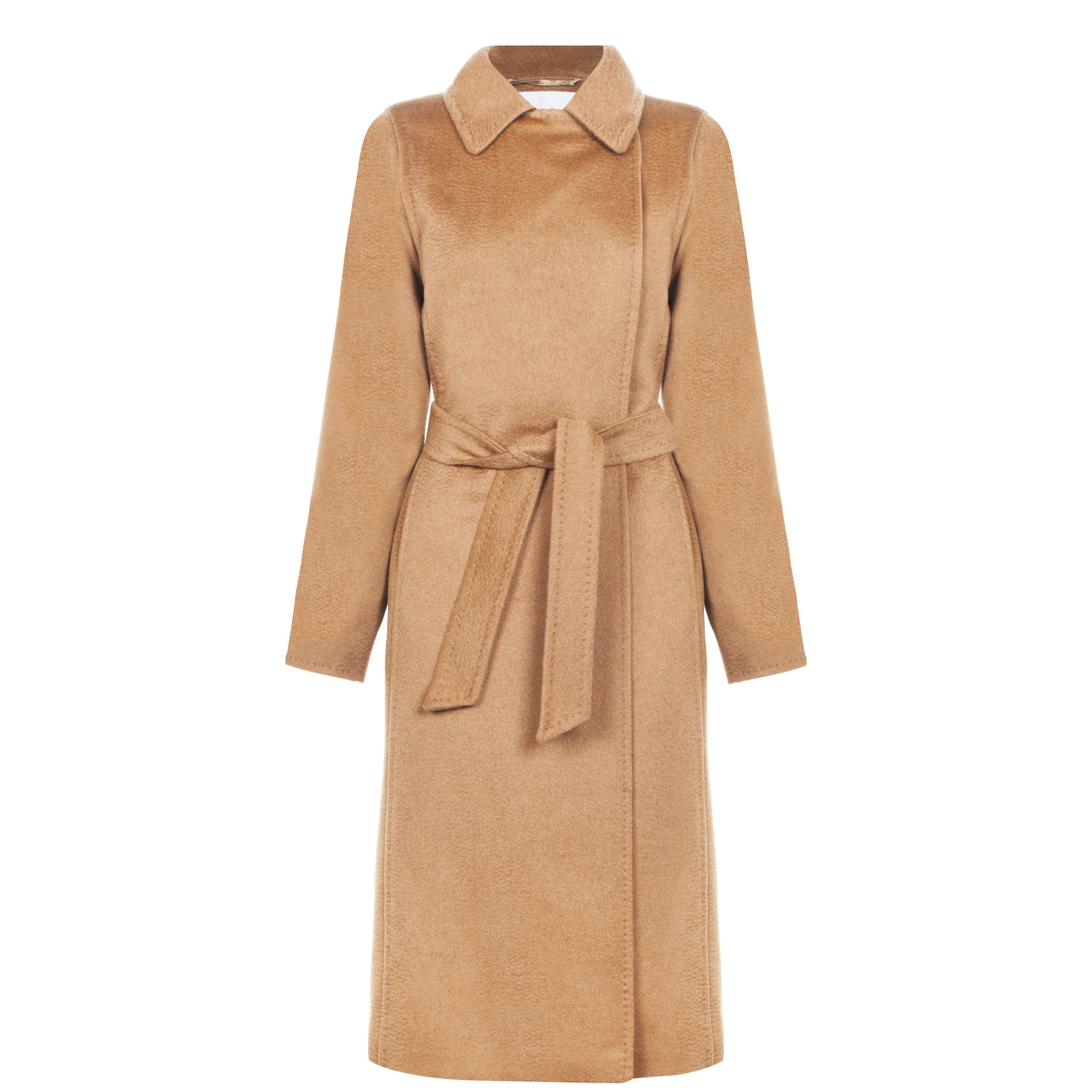 Camel 001 - Max Mara - Women's Manuel Camelwool Long Sleeve Overcoat - 1