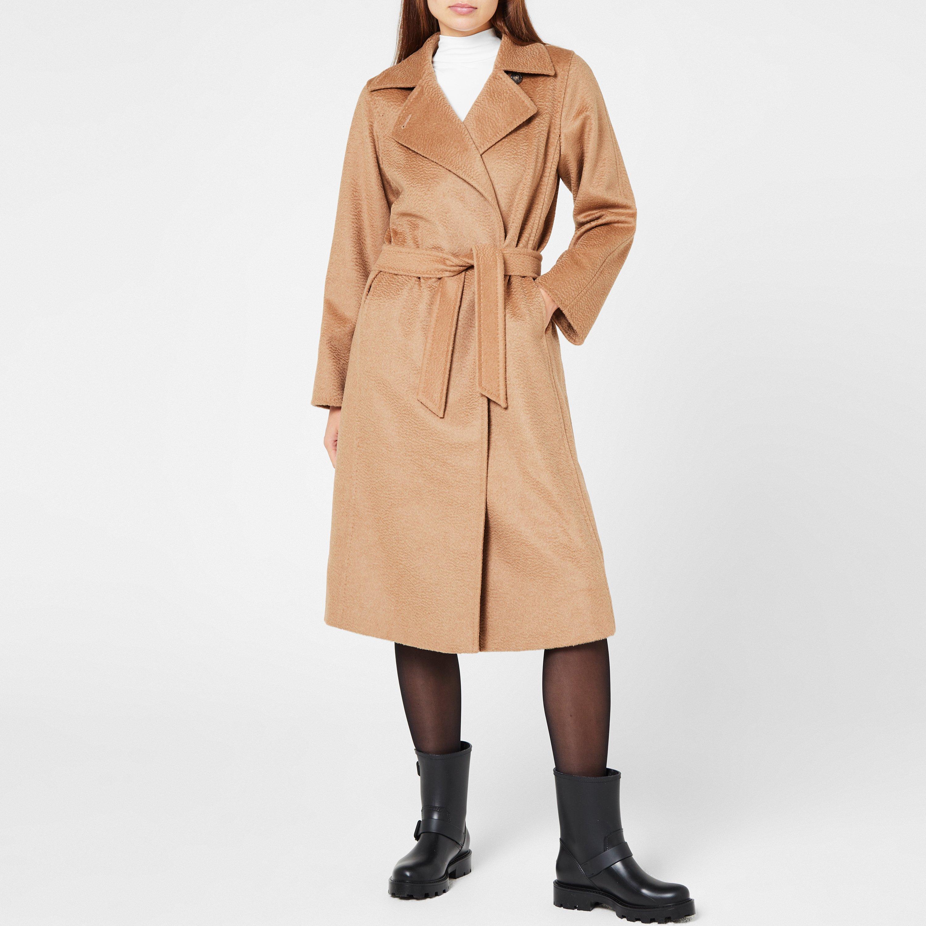 Camel 001 - Max Mara - Women's Manuel Camelwool Long Sleeve Overcoat - 2