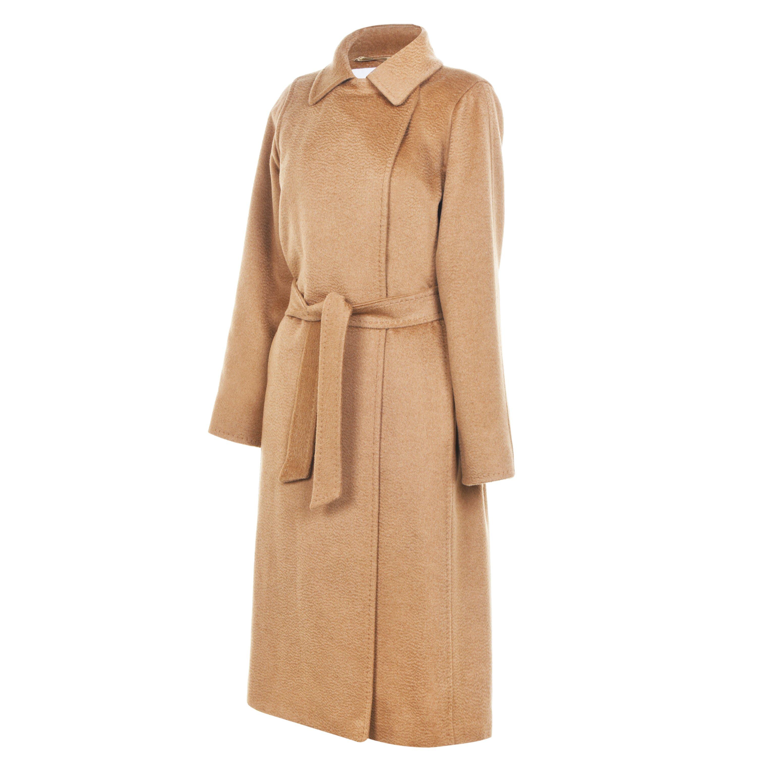 Camel 001 - Max Mara - Women's Manuel Camelwool Long Sleeve Overcoat - 6