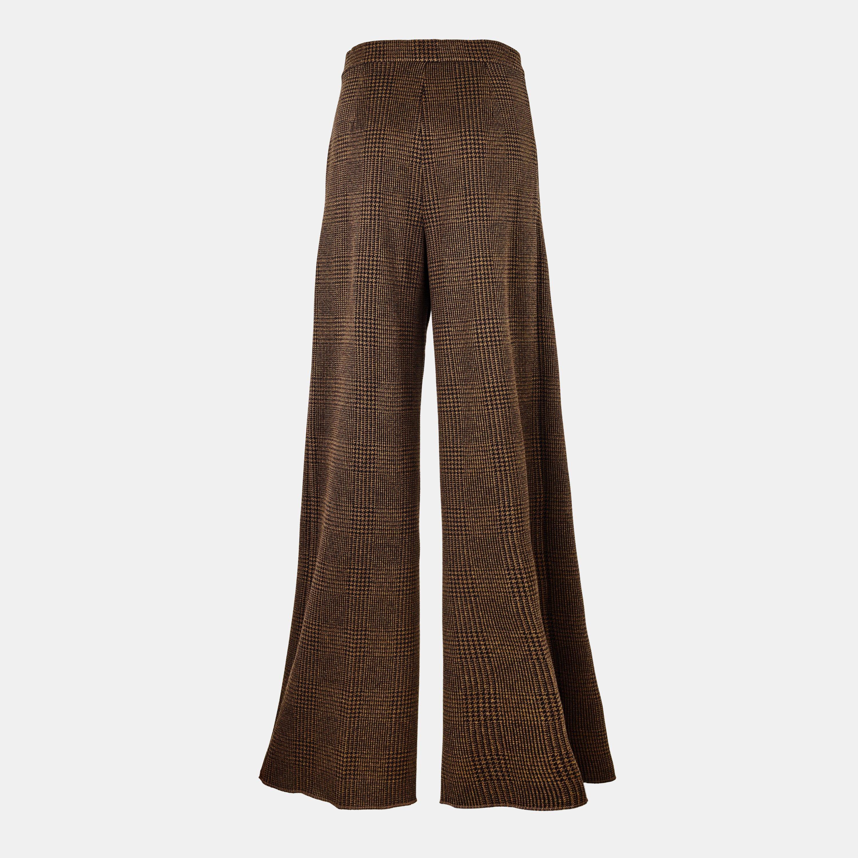 Chocolate - Max Mara - Women's Wide Leg Trousers - 2