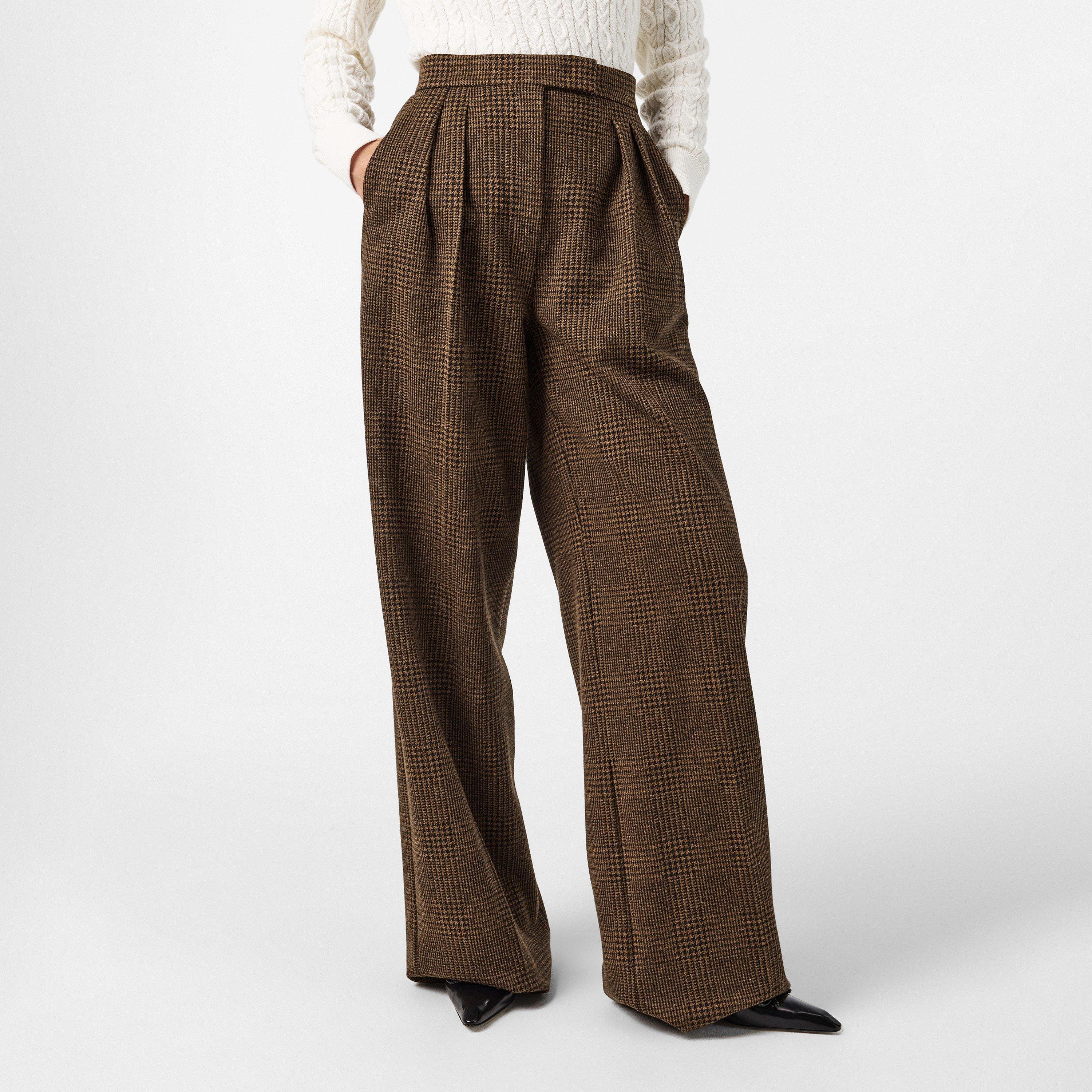 Chocolate - Max Mara - Women's Wide Leg Trousers - 3