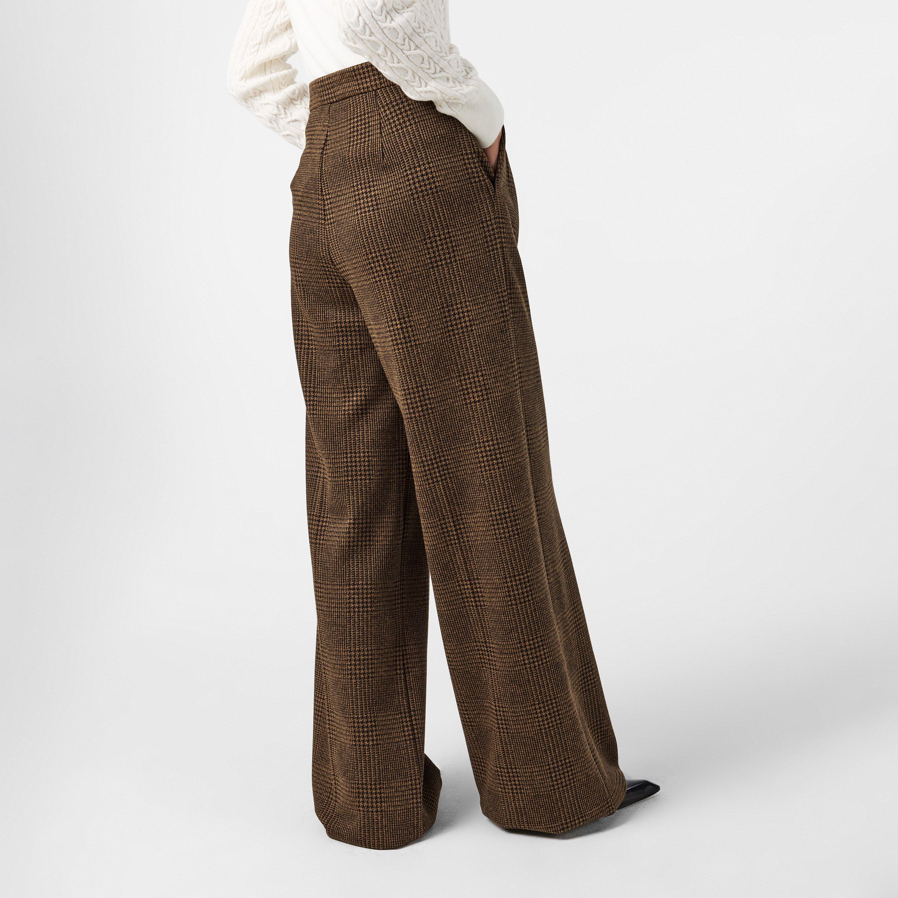 Chocolate - Max Mara - Women's Wide Leg Trousers - 4