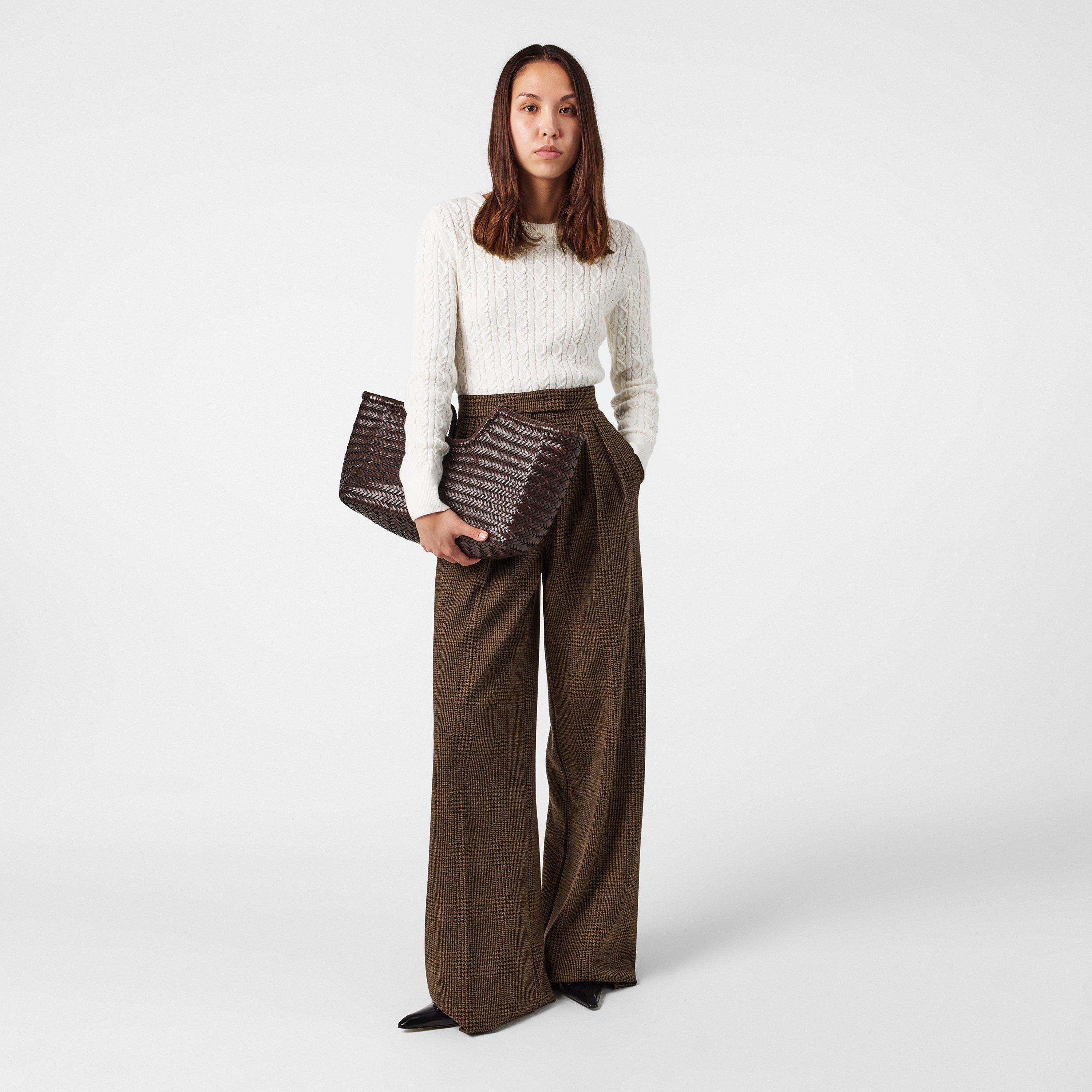 Chocolate - Max Mara - Women's Wide Leg Trousers - 6