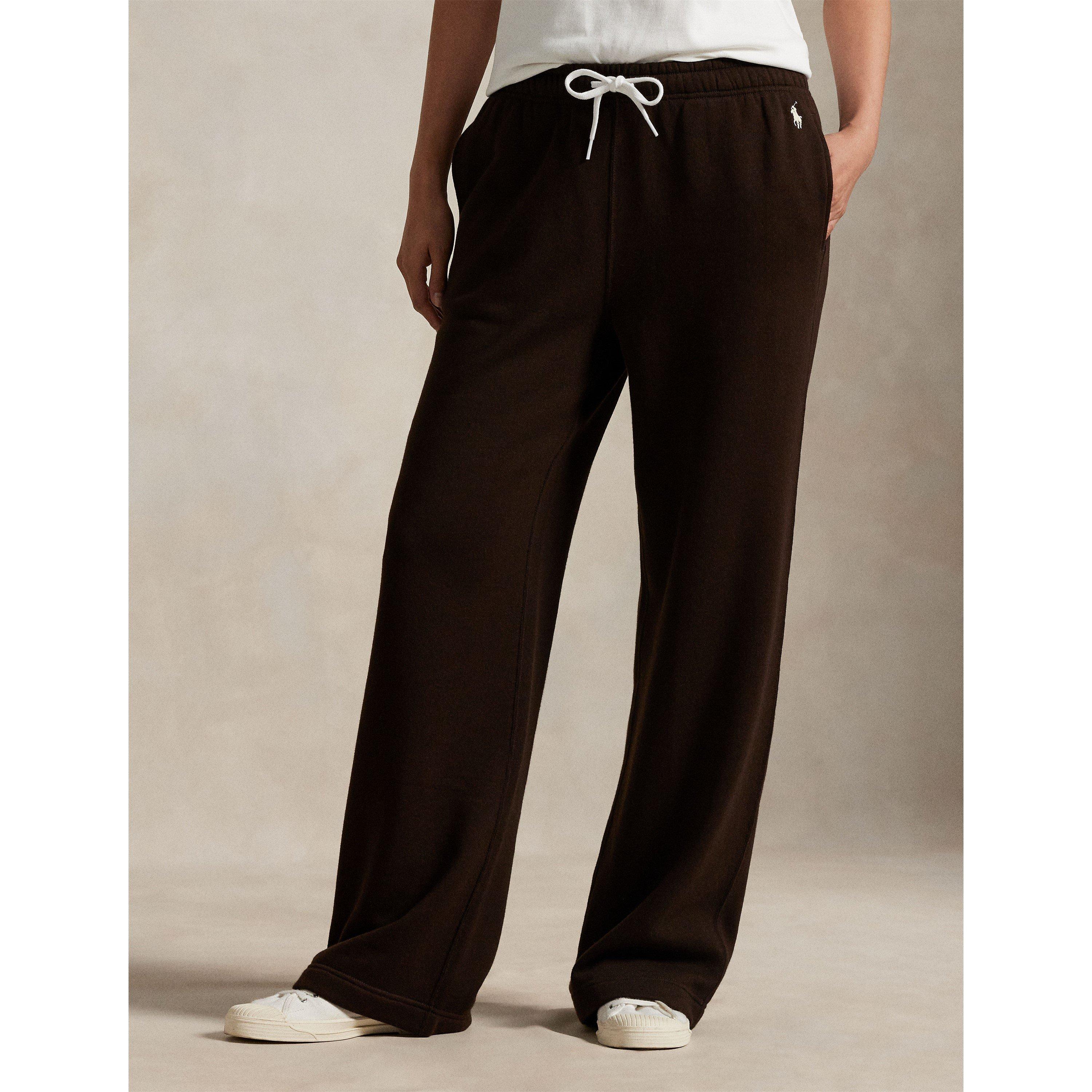 CIRCUIT BROWN - Polo Ralph Lauren - Women's Wide Open Hem Fleece Joggers - 2