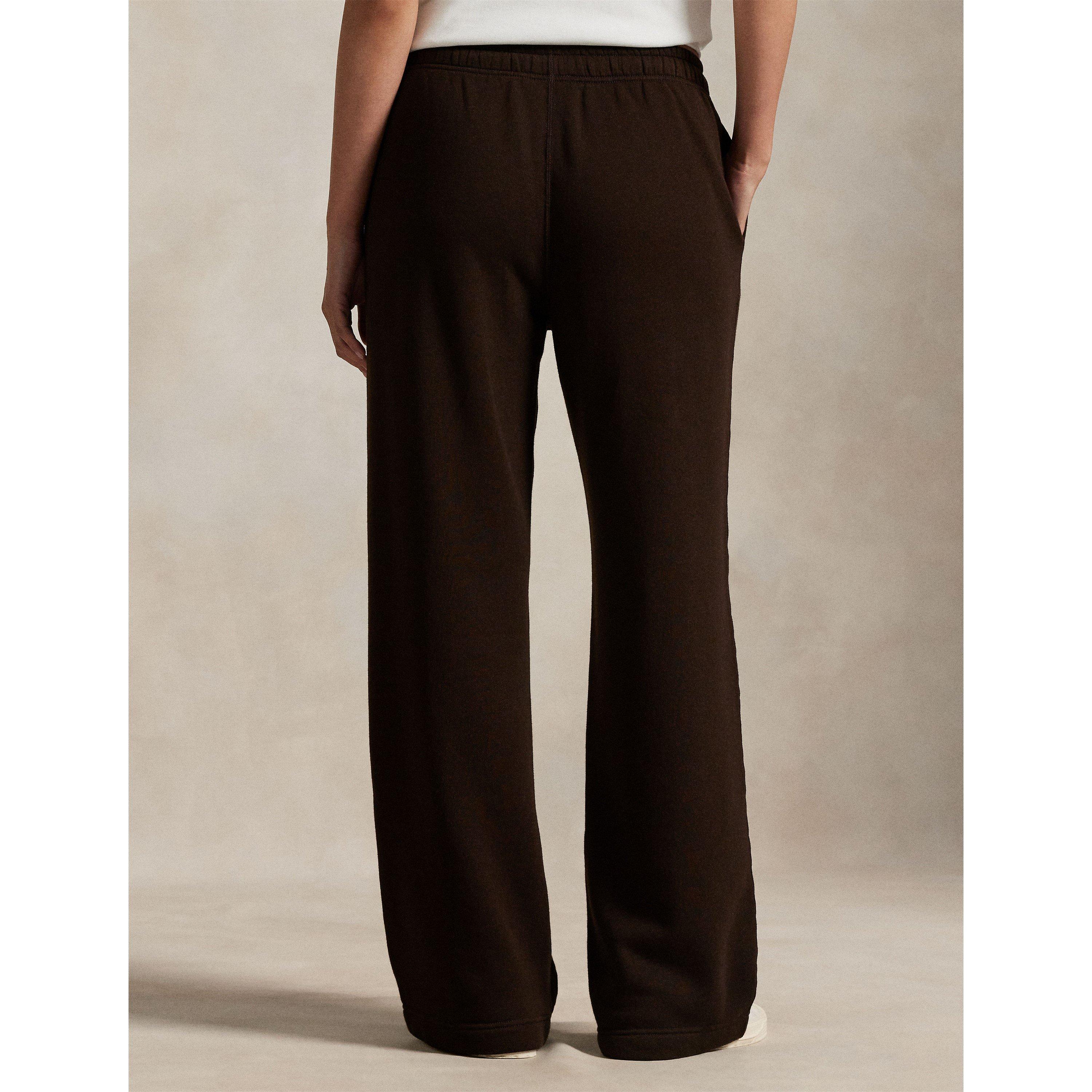 CIRCUIT BROWN - Polo Ralph Lauren - Women's Wide Open Hem Fleece Joggers - 3