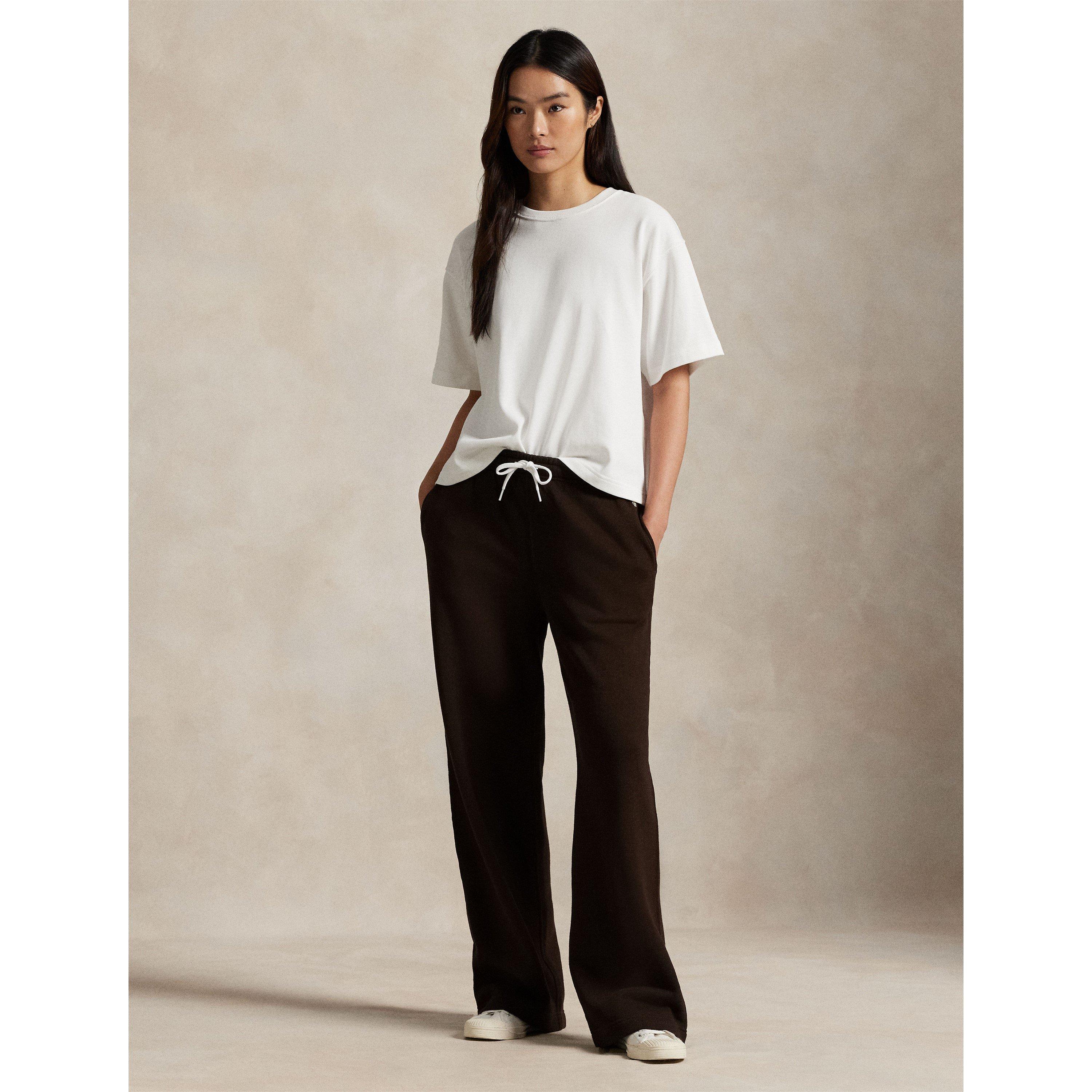 CIRCUIT BROWN - Polo Ralph Lauren - Women's Wide Open Hem Fleece Joggers - 5