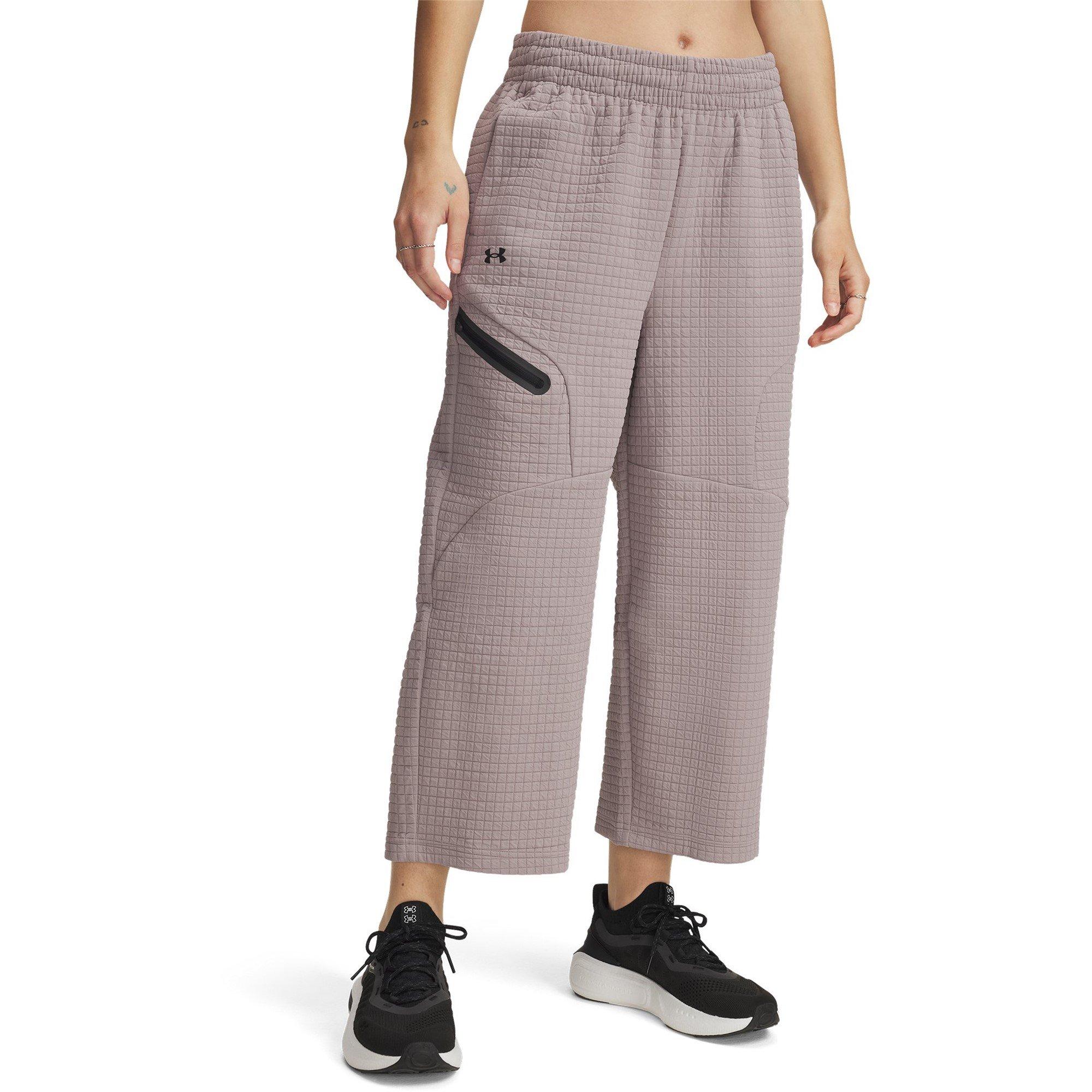 Under Armour Women's Cropped Open Hem Fleece Joggers - Gray - 8 (XS)