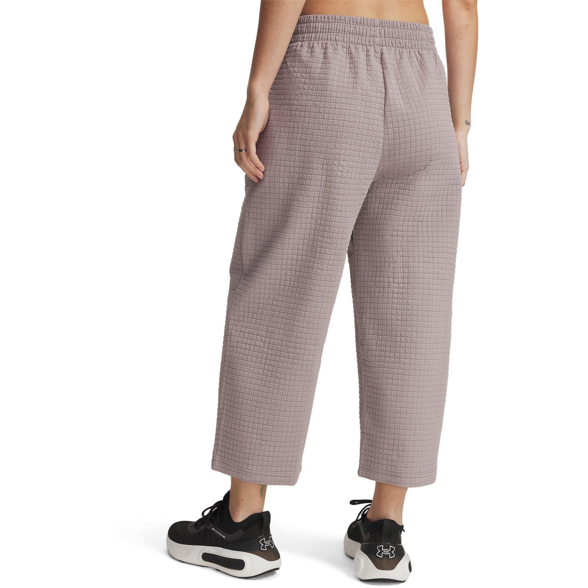Gray - Under Armour - Women's Cropped Open Hem Fleece Joggers - 2