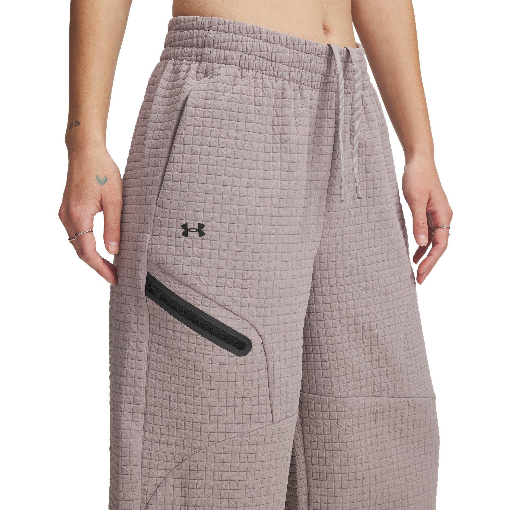 Gray - Under Armour - Women's Cropped Open Hem Fleece Joggers - 3