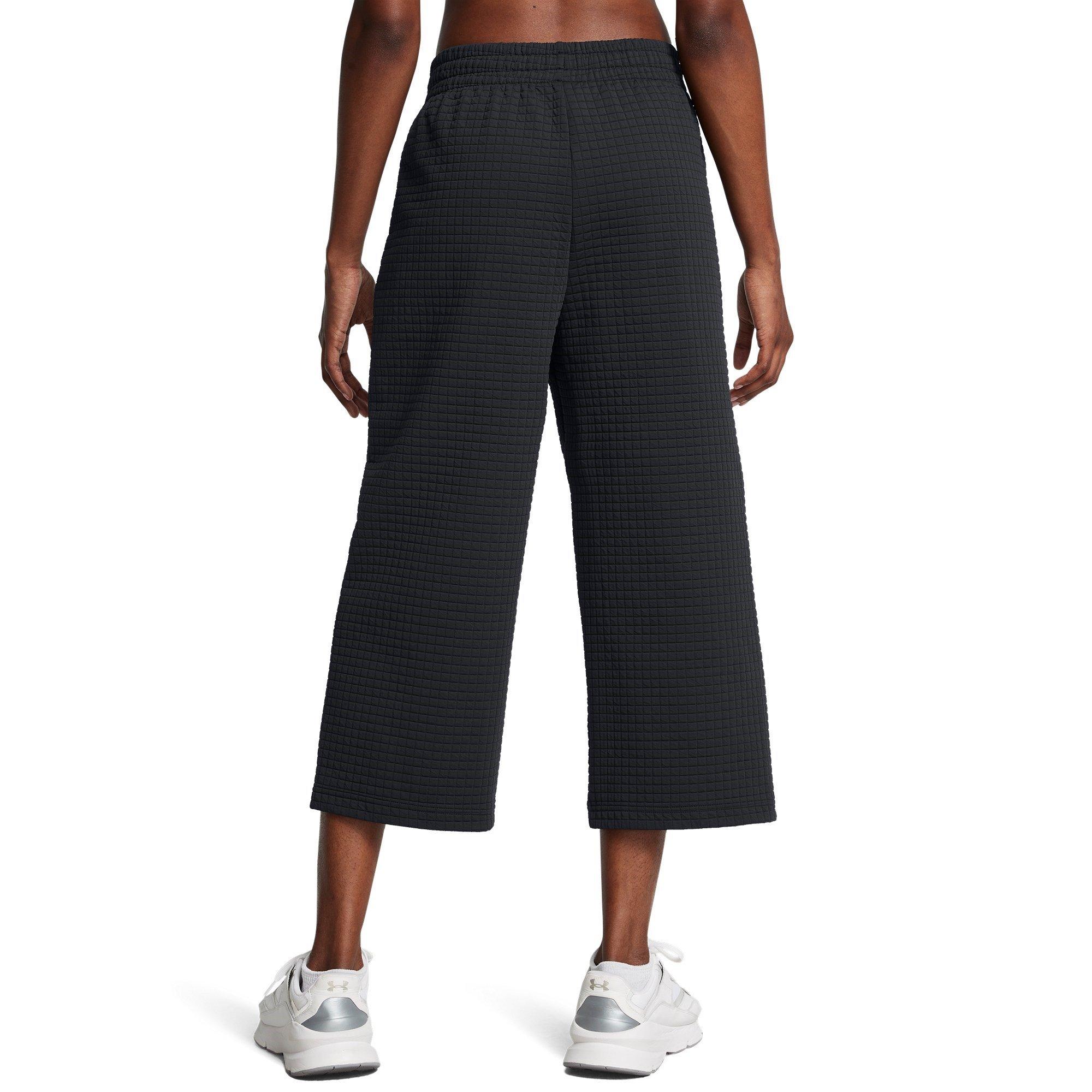 Black - Under Armour - Women's Cropped Open Hem Fleece Joggers - 4