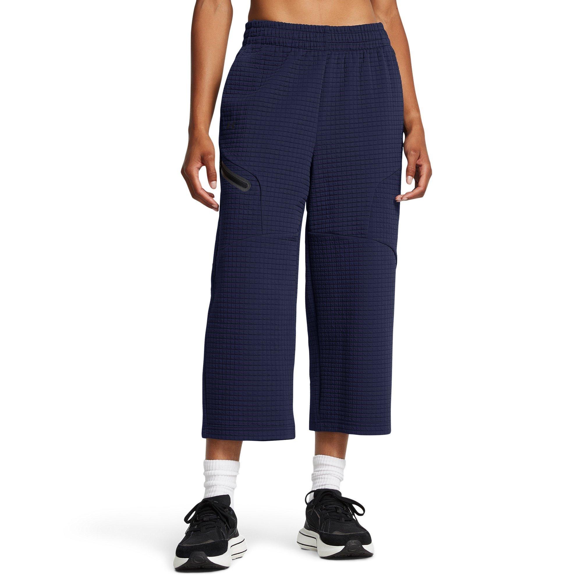 Blue - Under Armour - Cropped Open Hem Fleece Joggers - 3