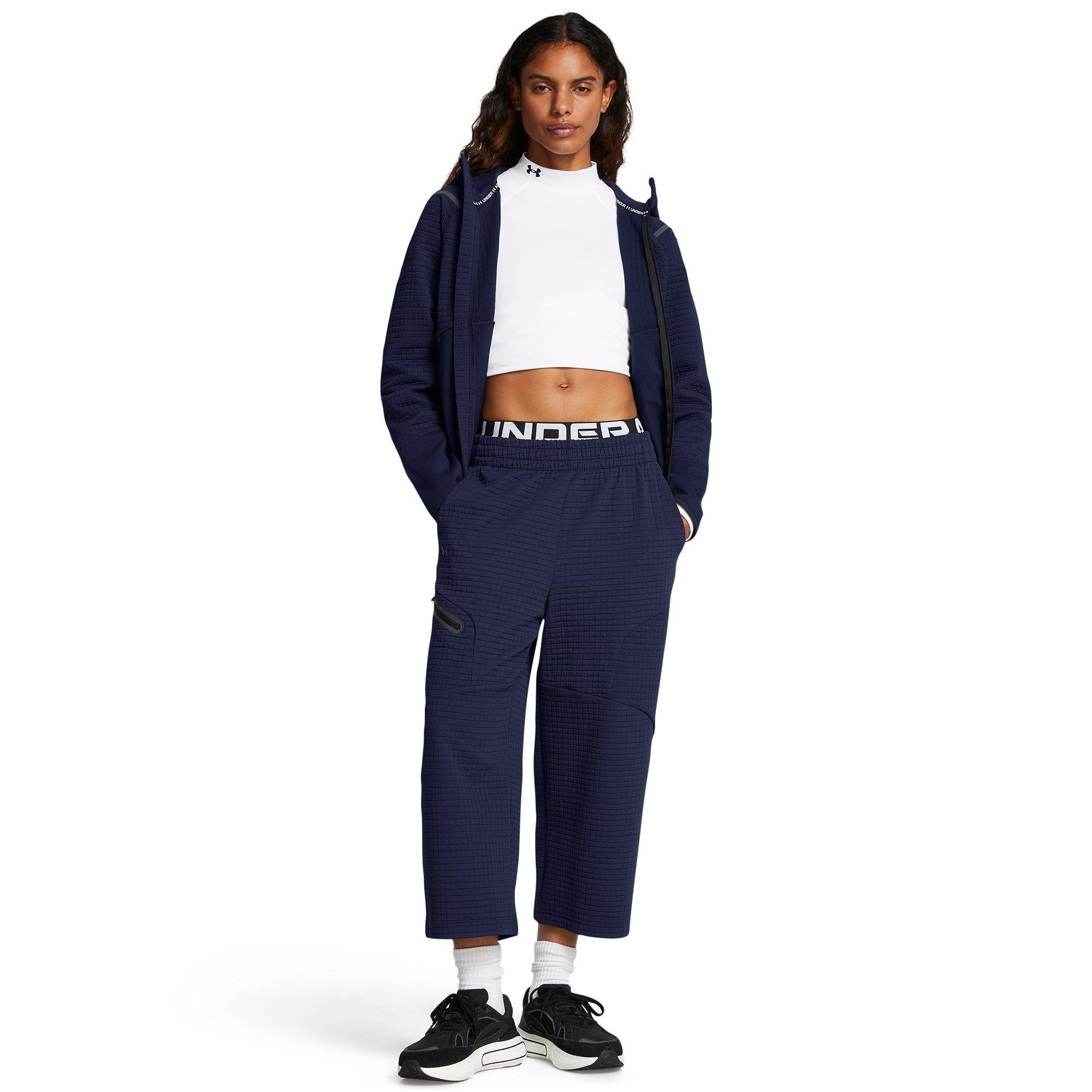 Blue - Under Armour - Cropped Open Hem Fleece Joggers - 6