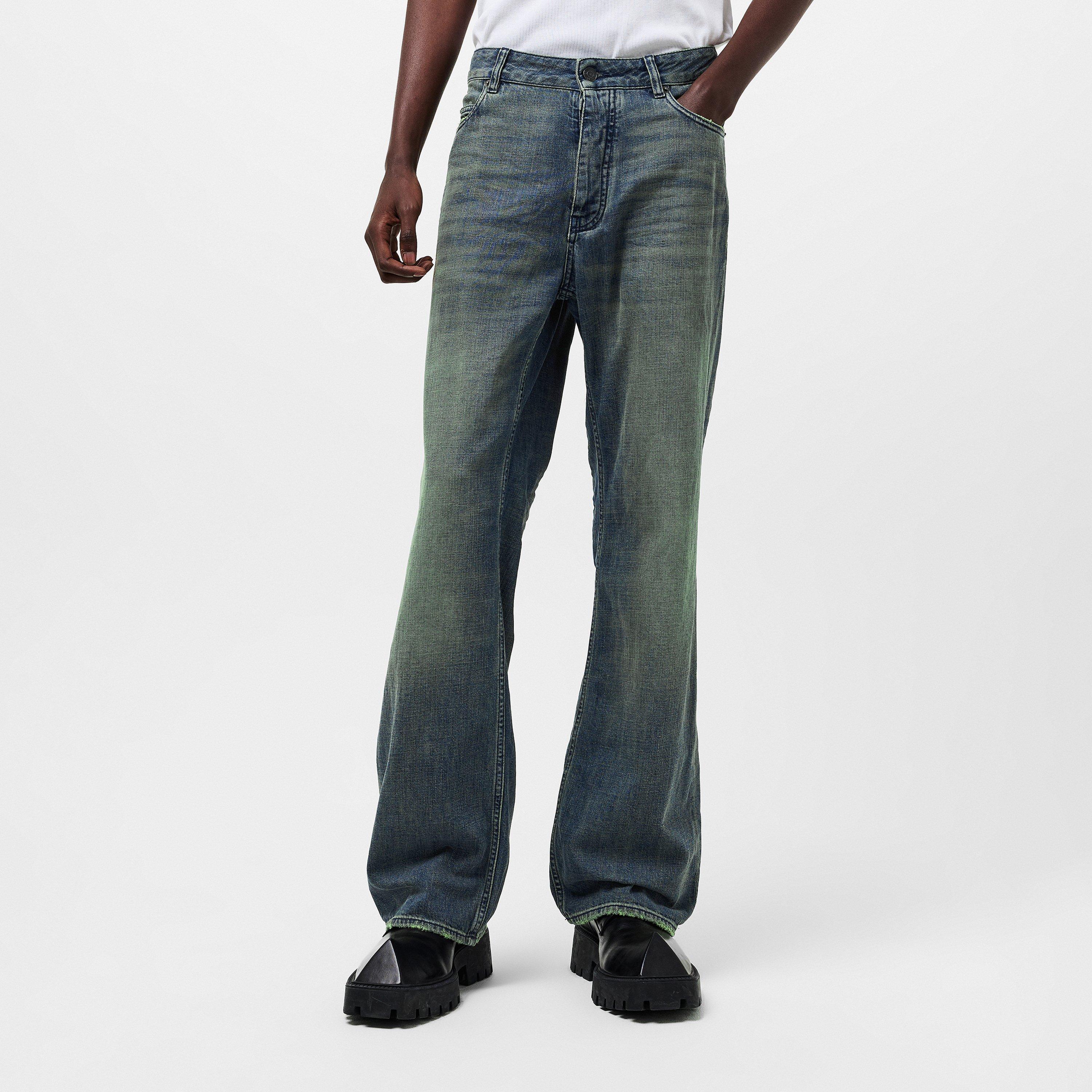 Navy/Grn/Yell - Balenciaga - Men's Relaxed Wide Leg Trousers - 3