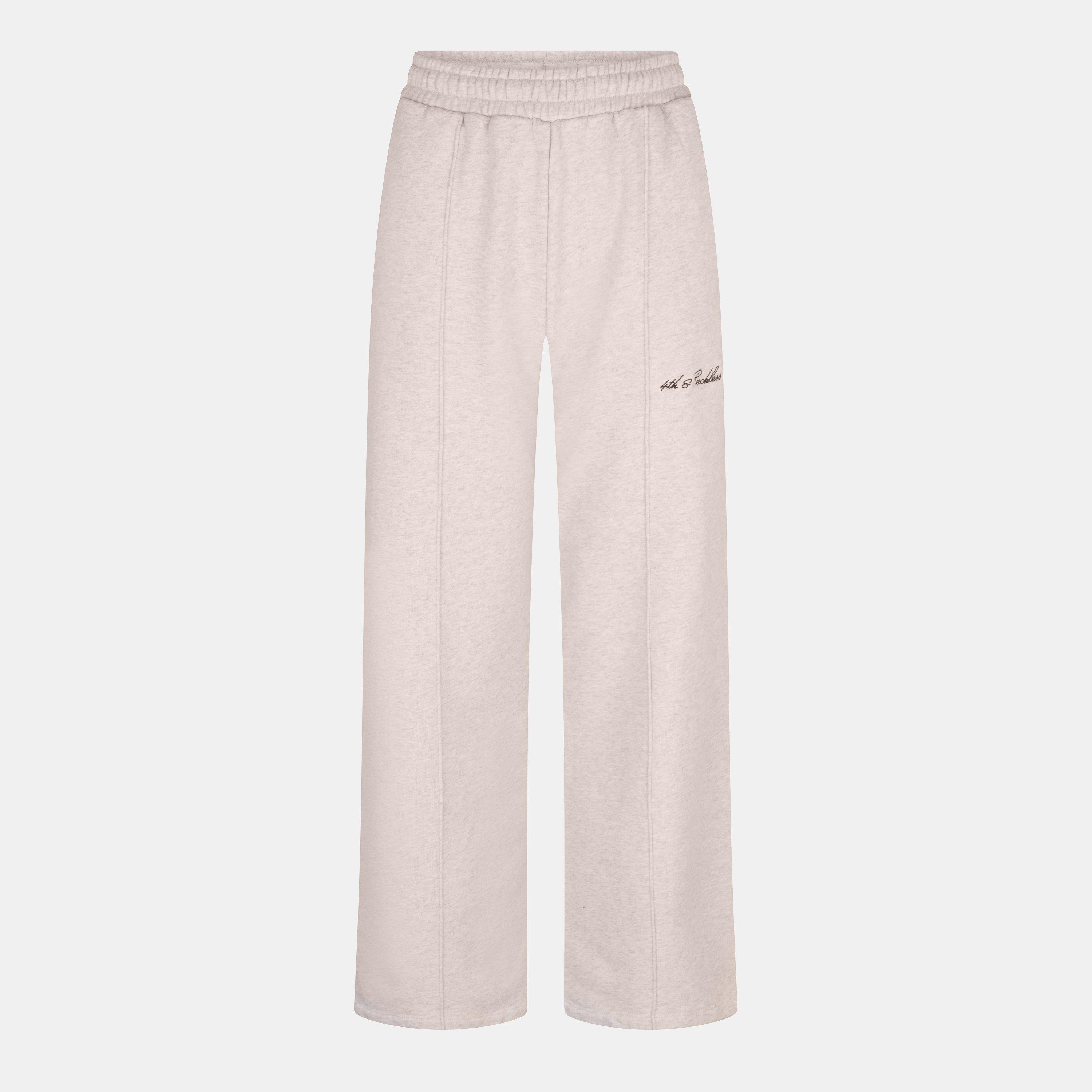 Oatmeal - 4th and Reckless - Women's Fergie Jog Open Hem Jersey Joggers - 1
