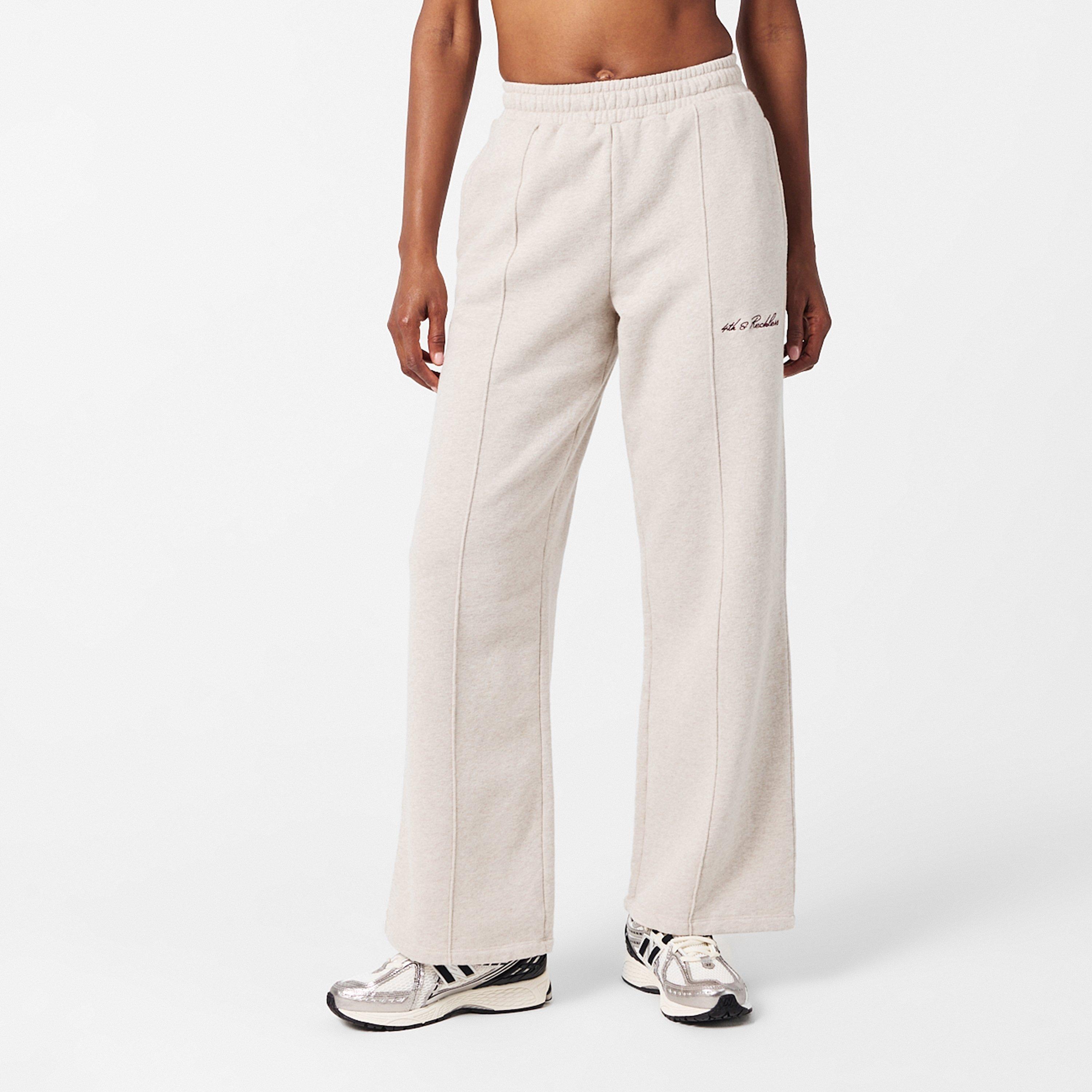 Oatmeal - 4th and Reckless - Women's Fergie Jog Open Hem Jersey Joggers - 3