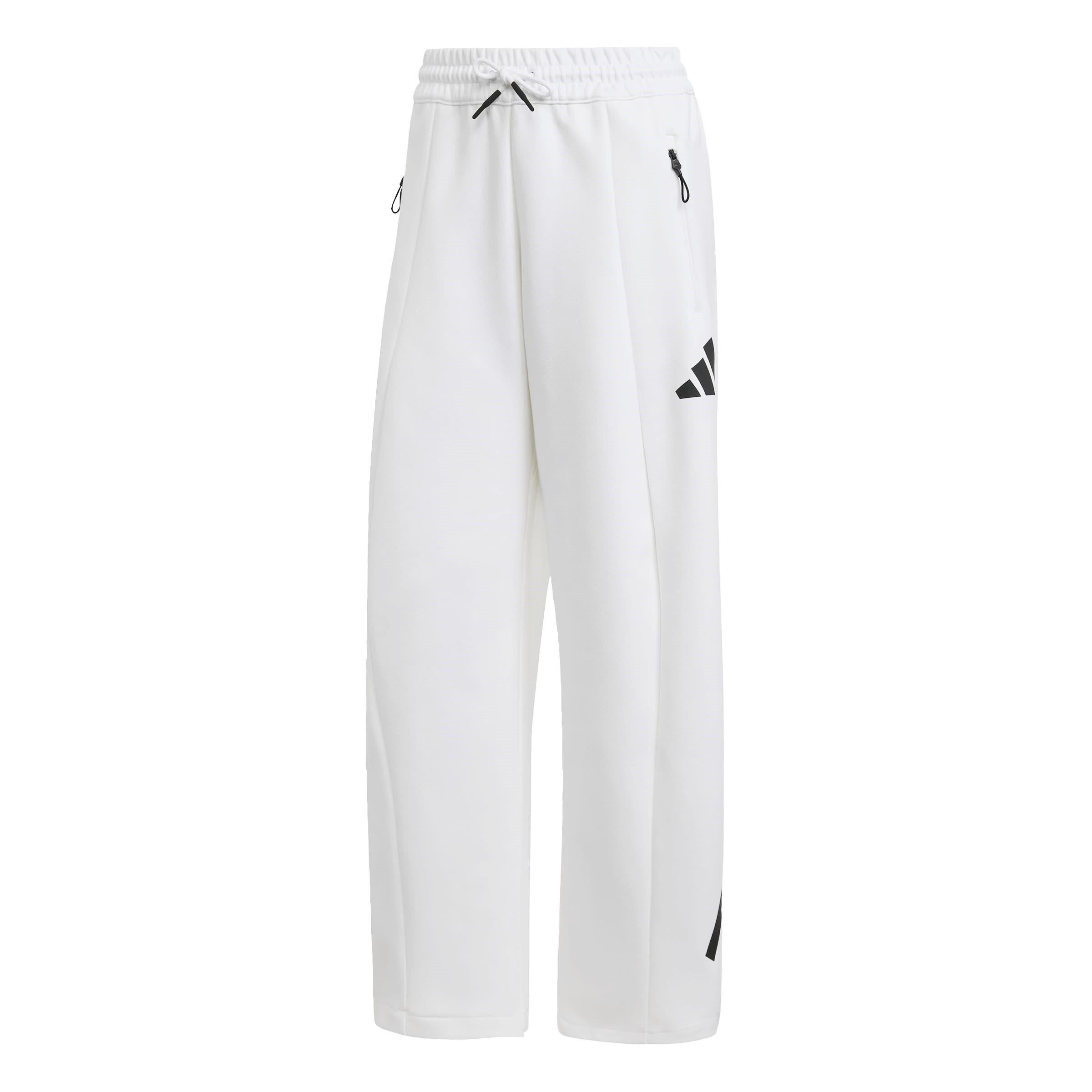 White - adidas - Women's Open Hem Jersey Joggers - 1