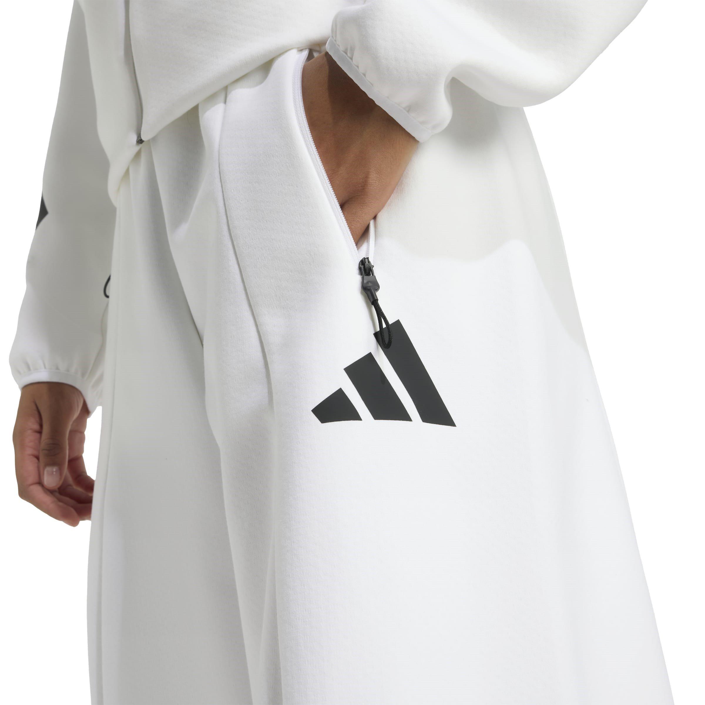 White - adidas - Open Hem Jersey Joggers - 4