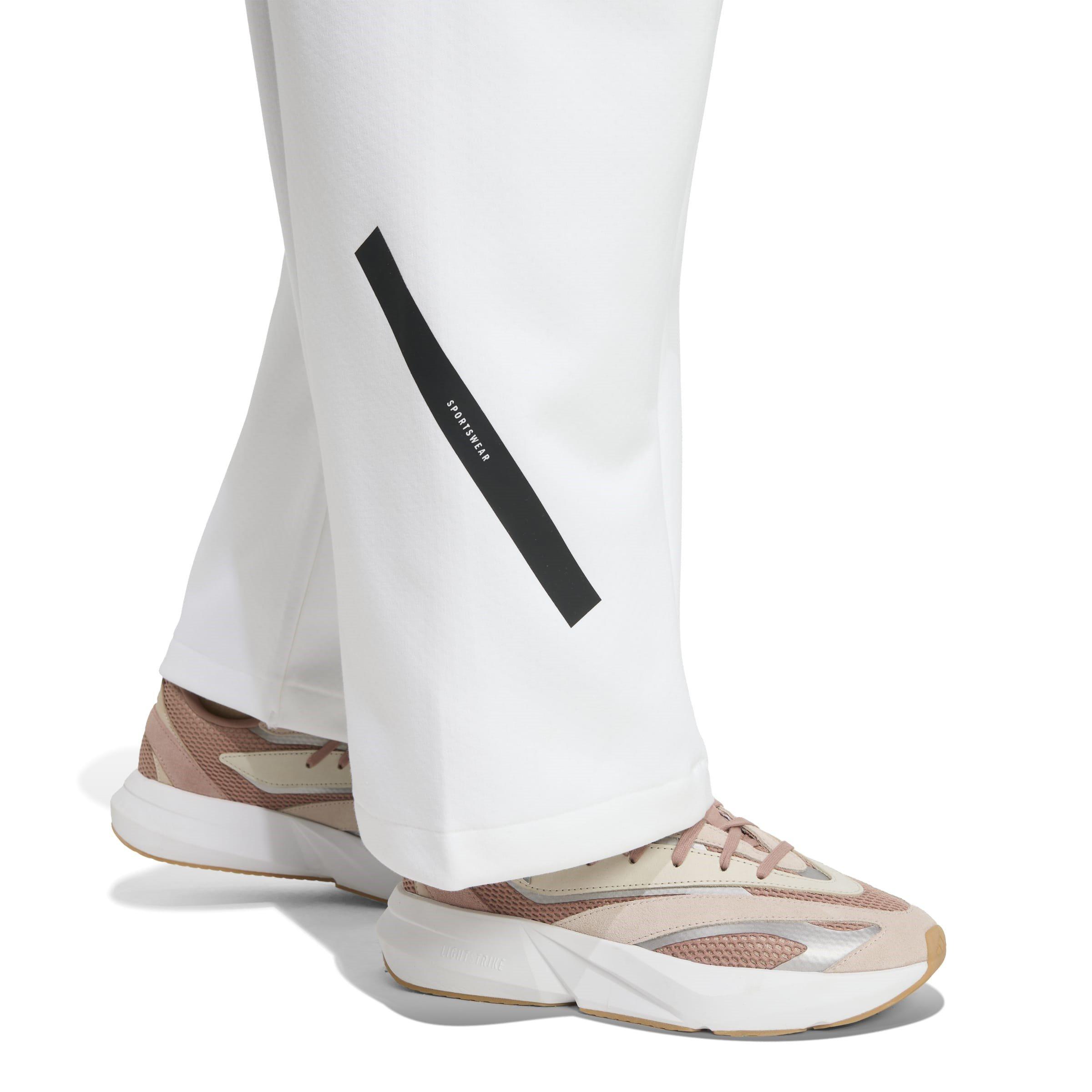 White - adidas - Open Hem Jersey Joggers - 5
