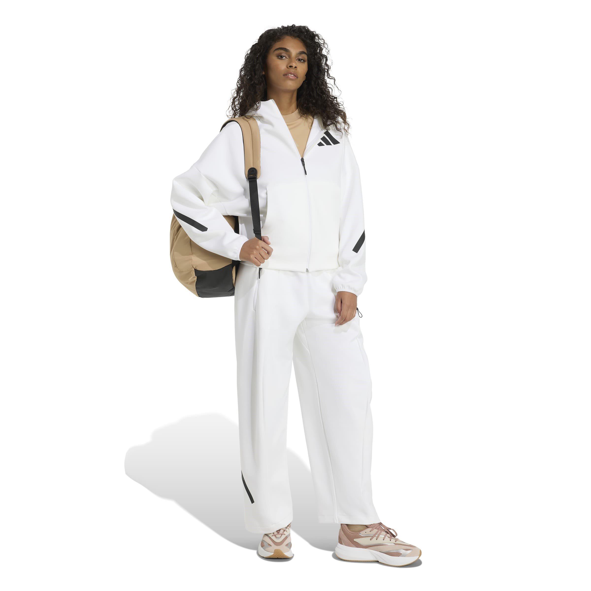 White - adidas - Open Hem Jersey Joggers - 6