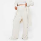 CRÈME - I Saw It First - ISAWITFIRST Teddy Borg Knit Wide Leg Trousers Co-Ord - 3