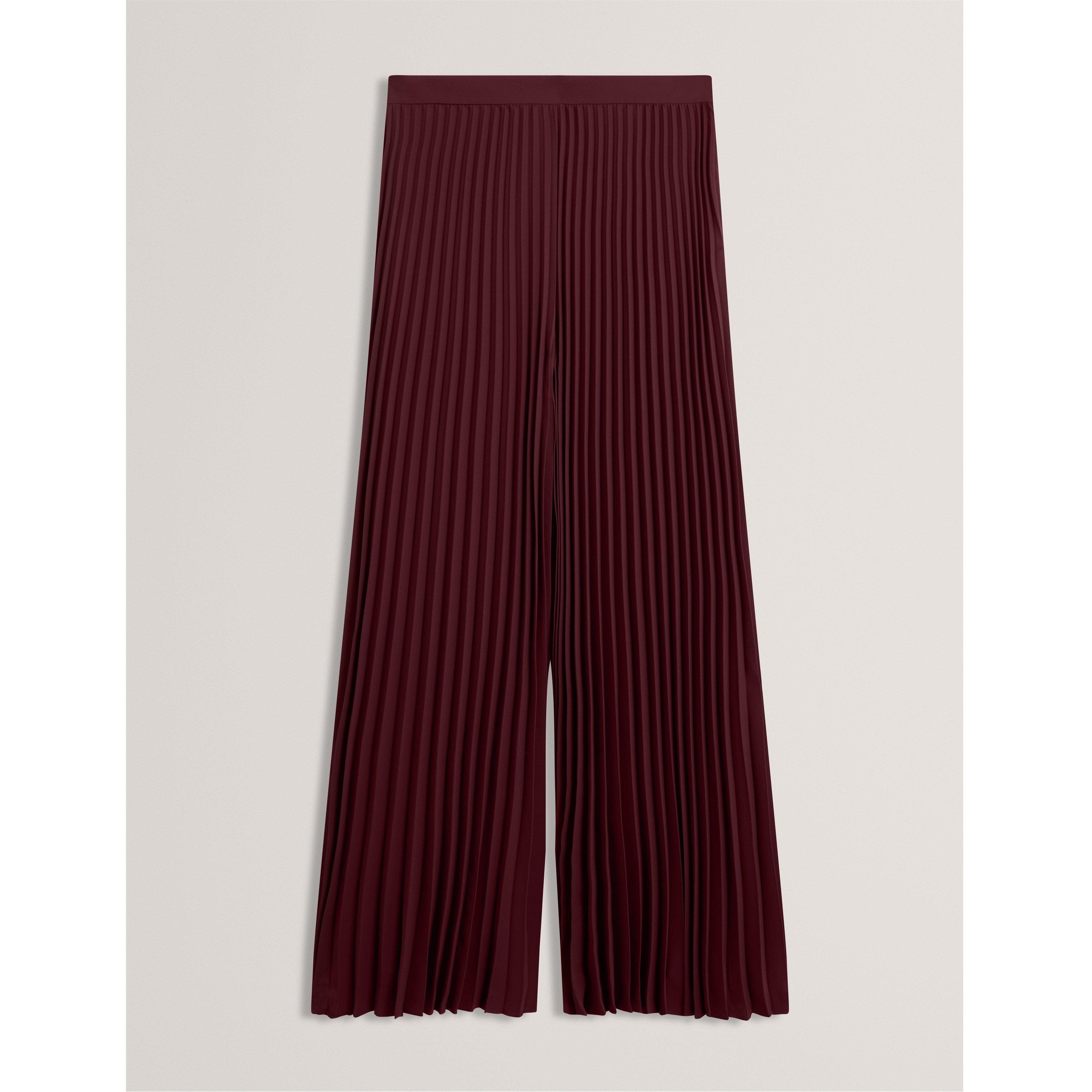 Ted Baker Women's Wide Leg Trousers - Oxblood - 14 (L)