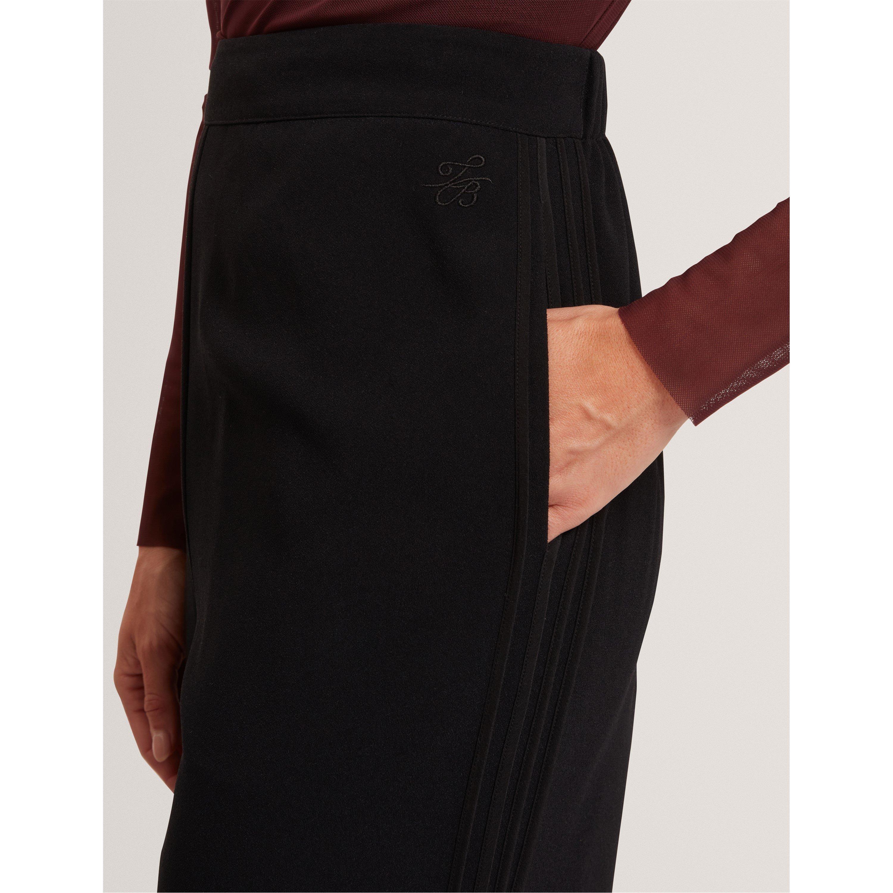 Black - Ted Baker - Ted Baker Piping Detail Pull-On Wide Leg Trousers - 4