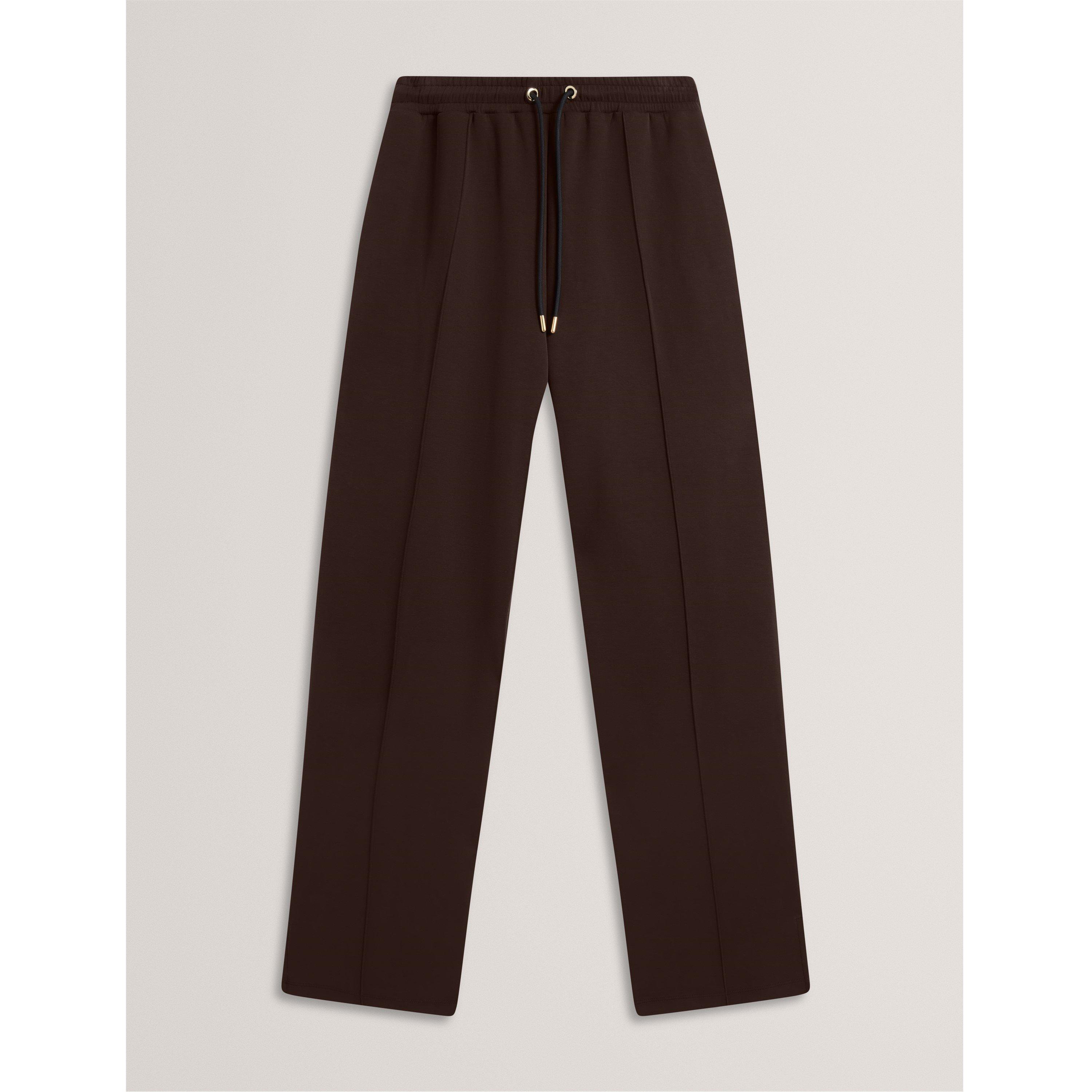 Dk-Brown - Ted Baker - Women's Split Open Hem Jersey Joggers - 1