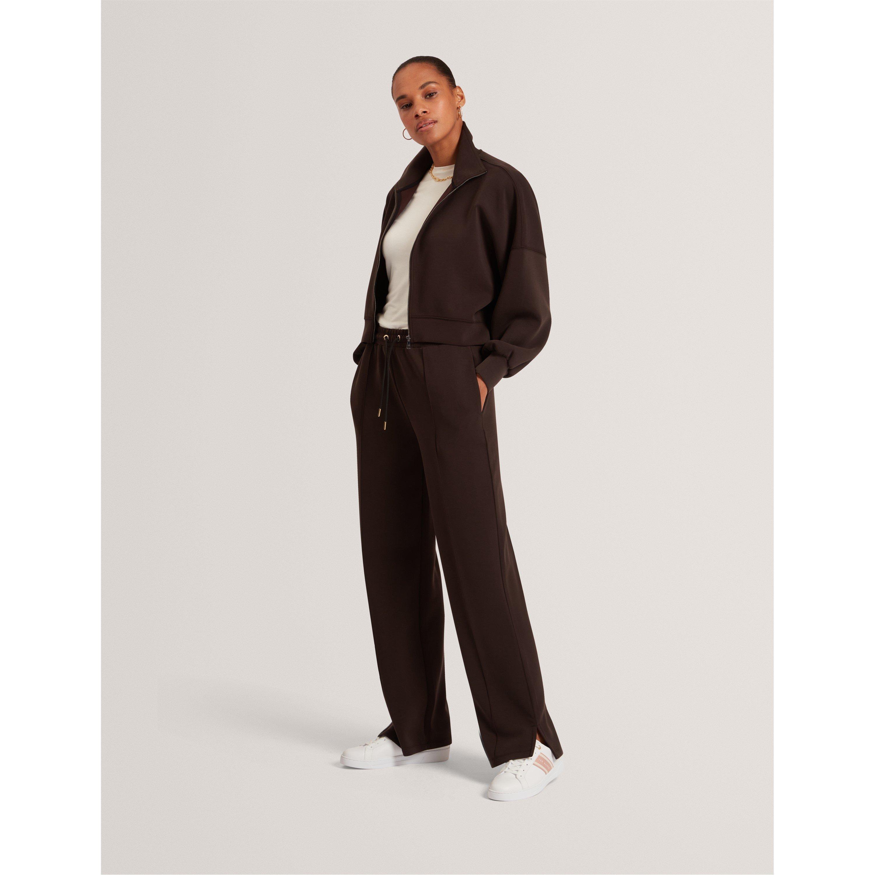 Marrone scuro - Ted Baker - Women's Split Open Hem Jersey Joggers - 5