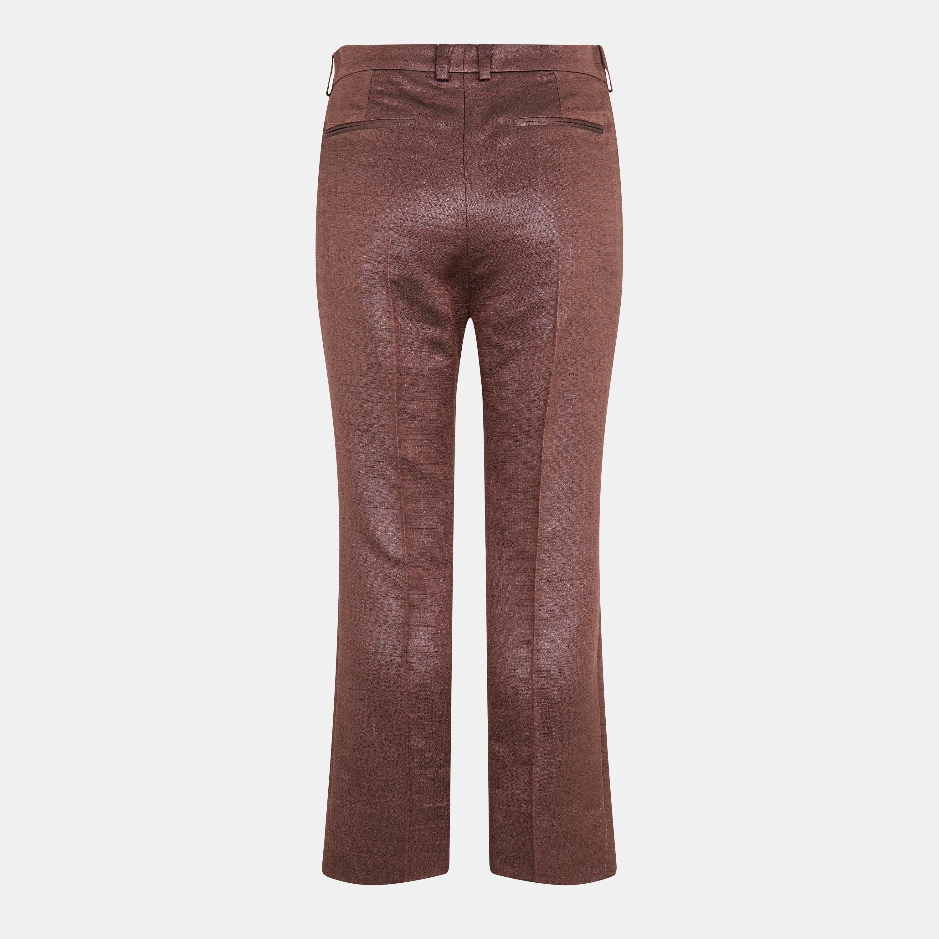 Brown - Tom Ford - Women's Knitted Trousers, Fabric Trousers - 2