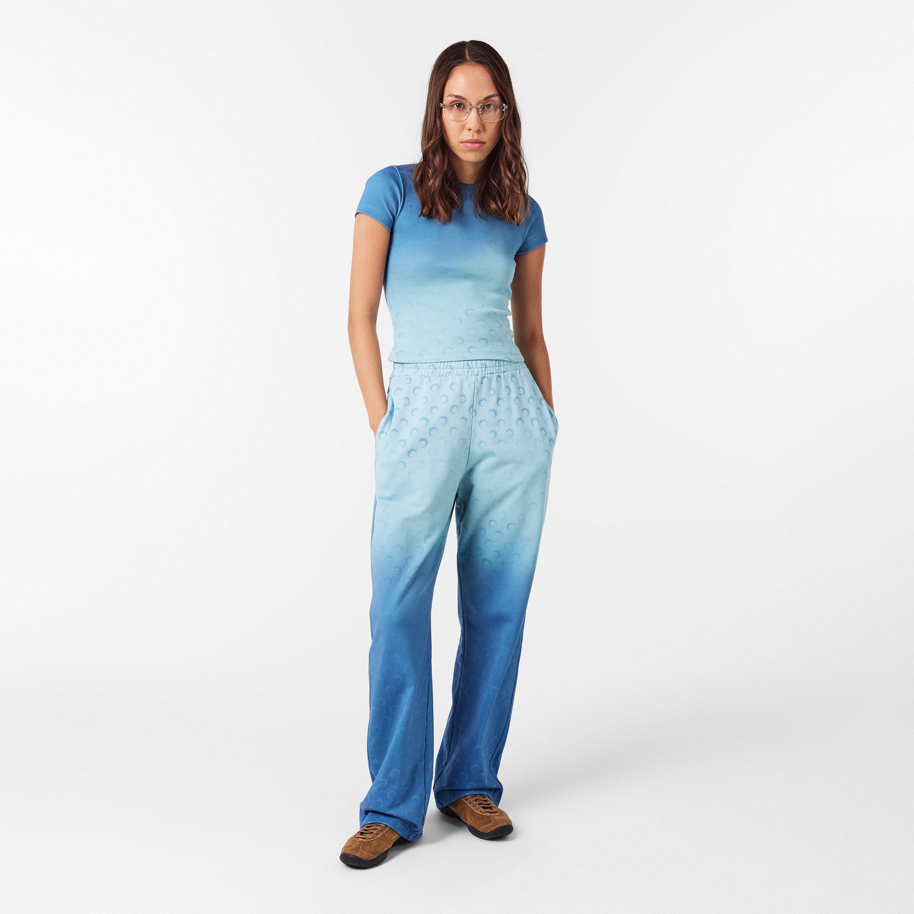 Light Blue - Marine Serre - Women's MS Moon Open Hem Woven Joggers - 6