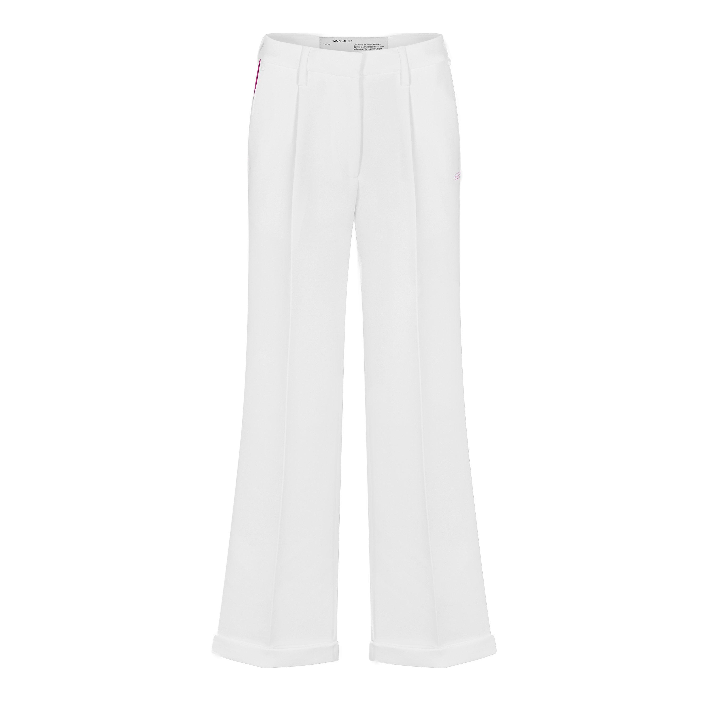 White - Off White - Women's Knitted Trousers - 1