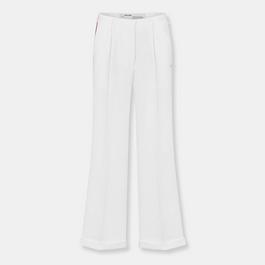 Off White Women's Knitted Trousers, Knitted Fabric