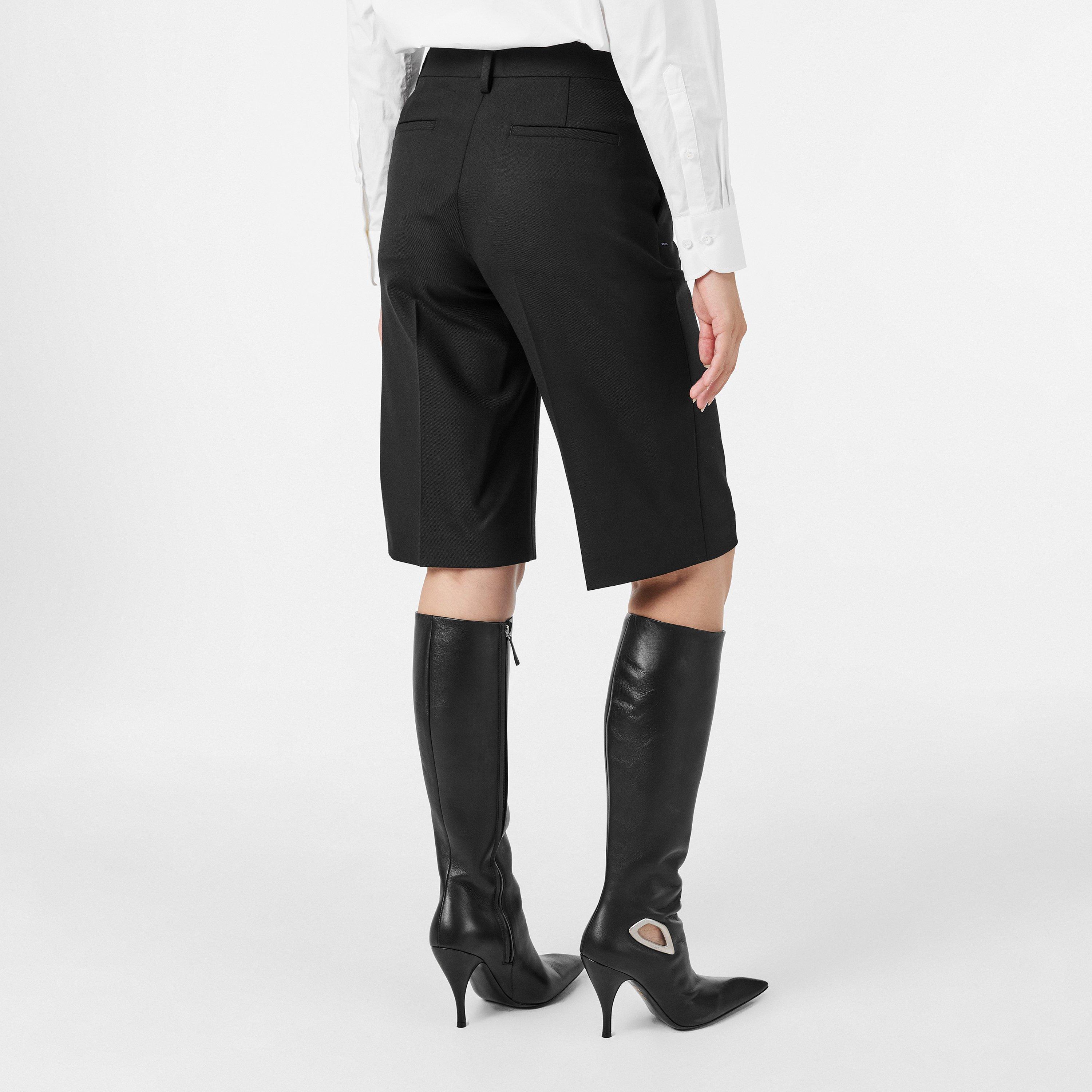 Black/White - Off White - Women's Knitted Trousers, Knitted Fabric - 4